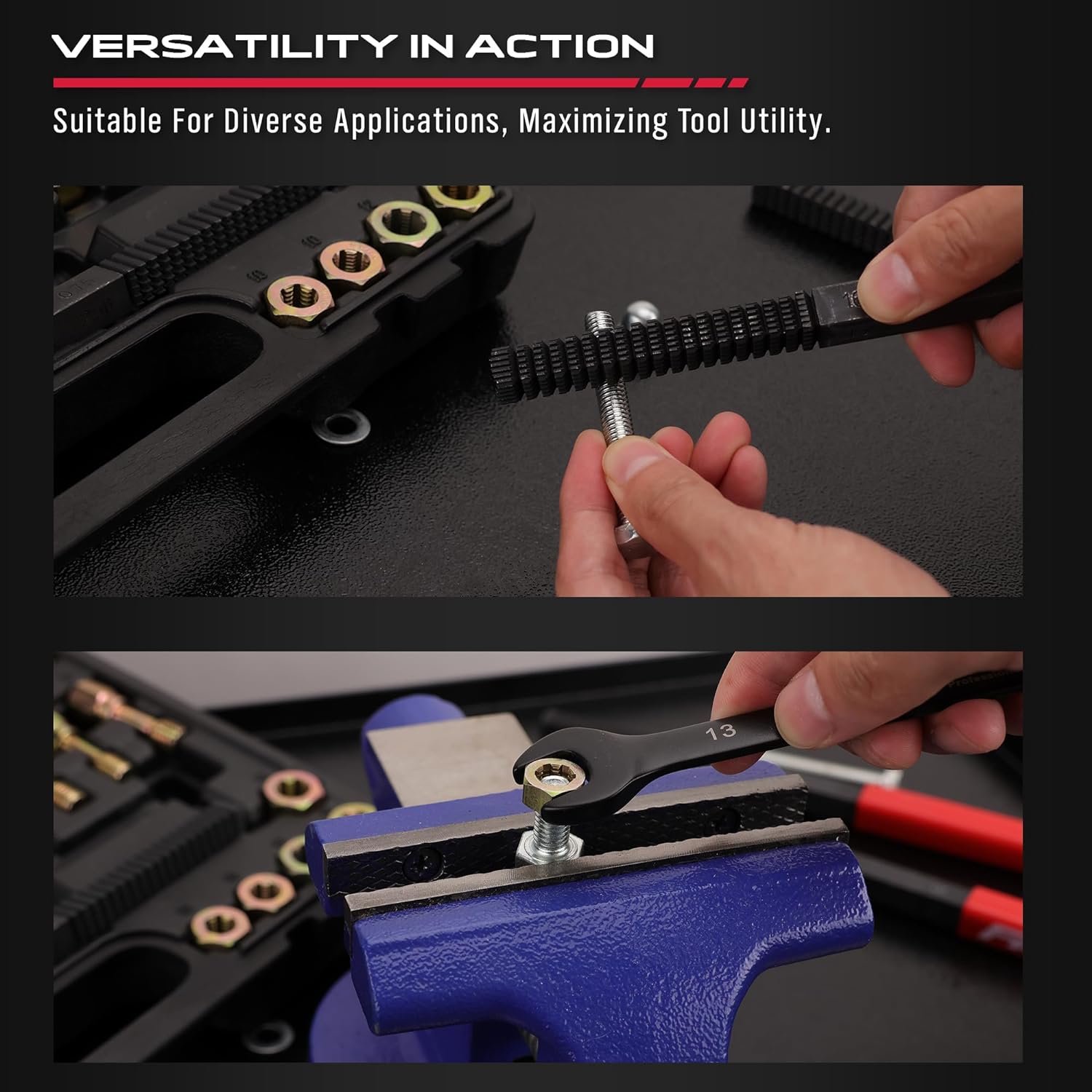 Thumbnail 5 de SEDY Thread Repair Thread Chaser Tool Set (49-Piece) for Metric & SAE Thread Cleaning