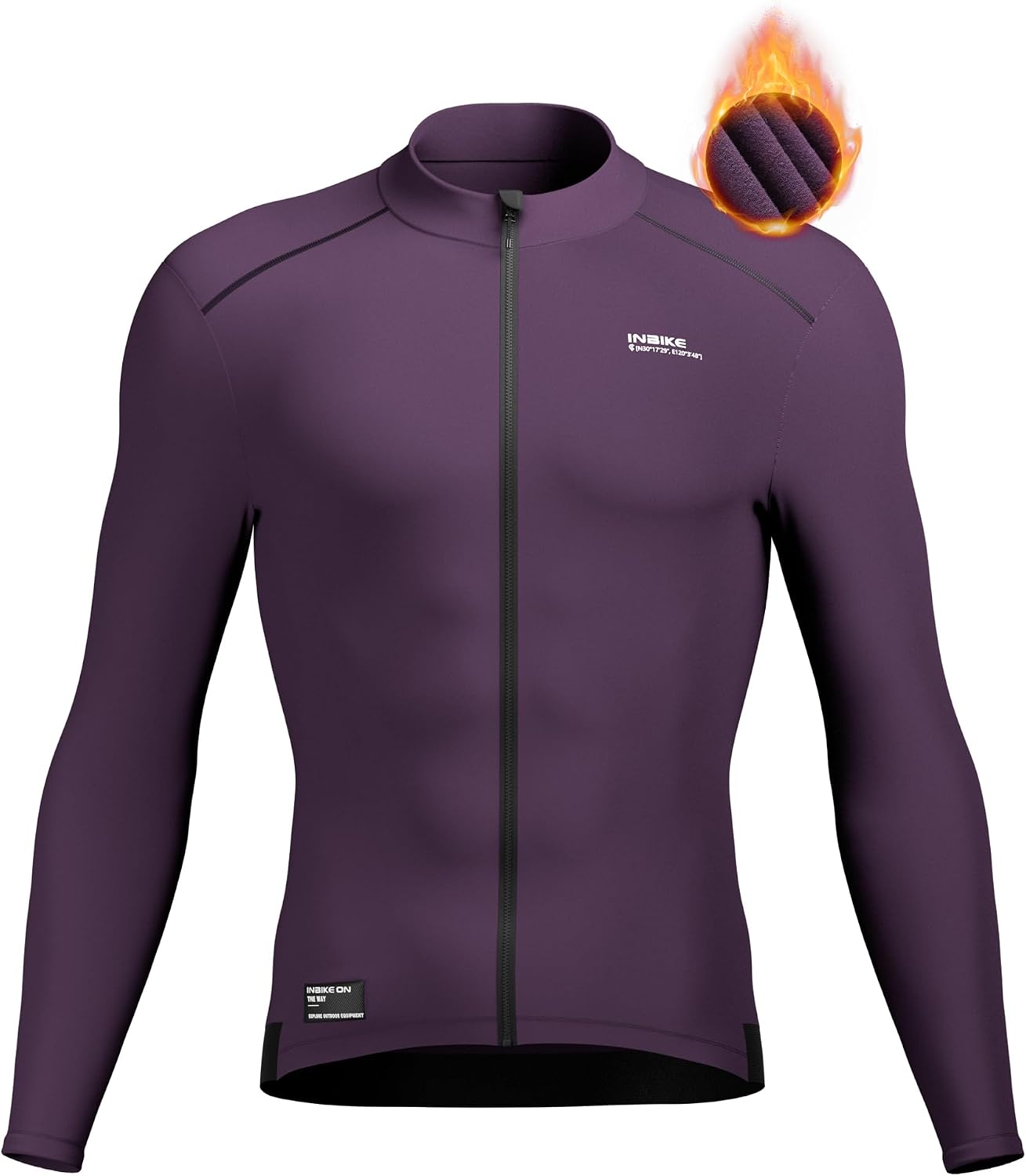 Detalle de INBIKE Maglia ciclismo invernale termica antivento per uomo