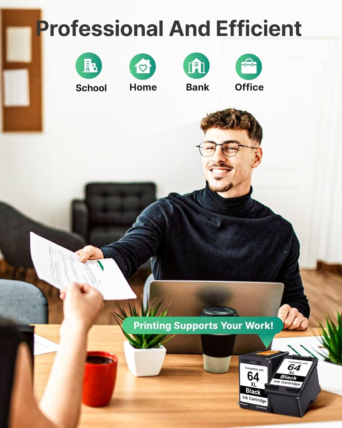 Thumbnail 6 de HP 64XL Black Ink Cartridge 2-Pack 🖨