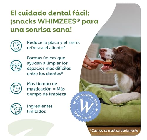 Detalle 2 de WHIMZEES Caja Surtida S, 56 Piezas – Golisinas dentales naturales para perros pequeños