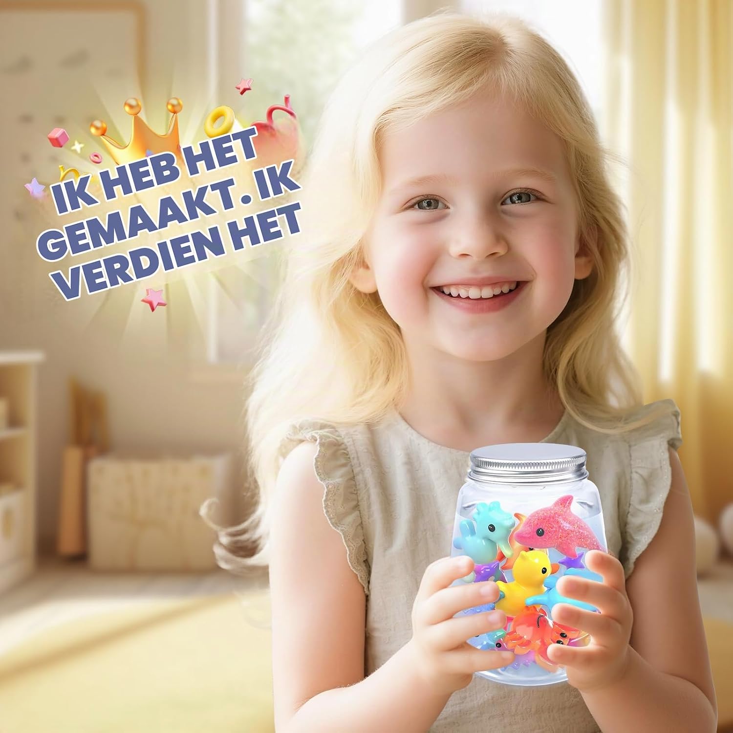 Detalle 2 de Coodoo NO.735 Magic Water Elf knutselset met 10 kleuren gel en glow-effect