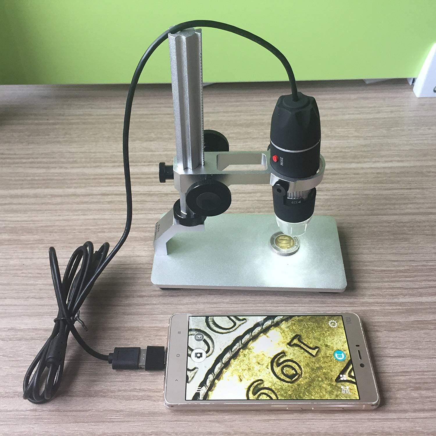 Detalle 2 de Jiusion Universal Ständer für USB‑Mikroskop 18,5 cm
