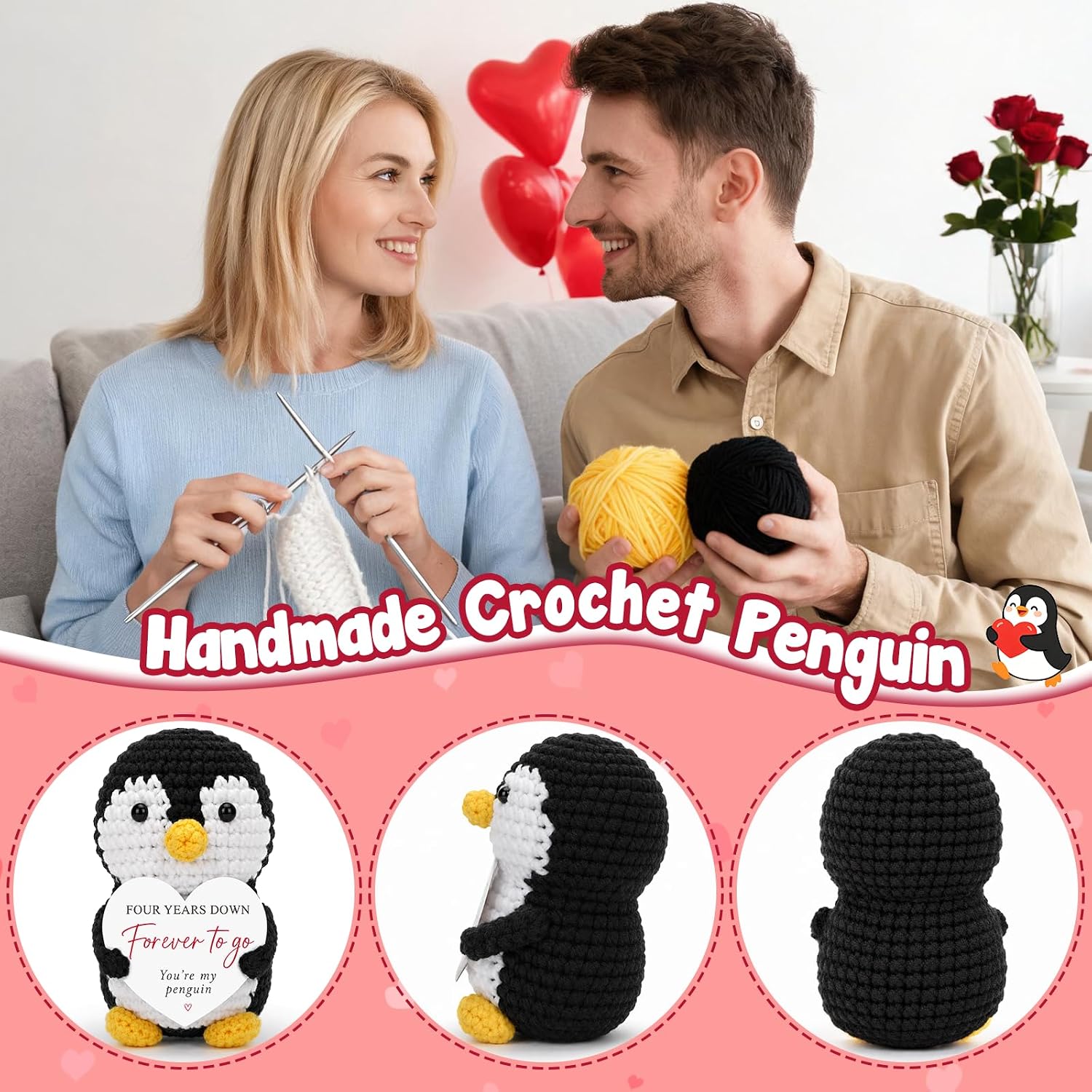 Detalle 2 de Aisvrem Anniversary Penguin Keepsake, 4-Year