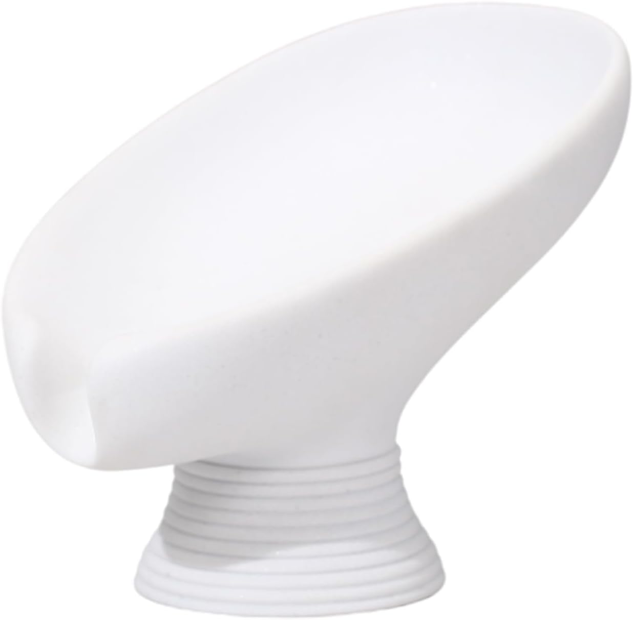 Detalle de Blissilk ZH0613 bladvormige zeephouder van hars met afvoer, wit