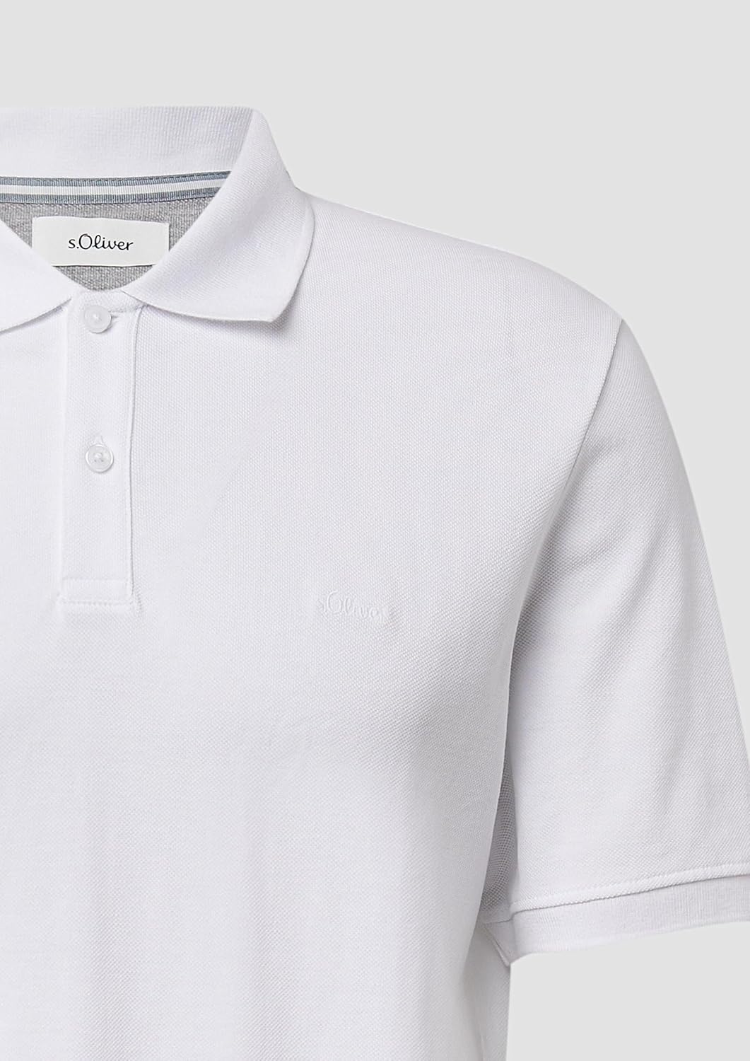 Detalle de s.Oliver Poloshirt mit kleinem Label-Print – Regular Fit, Piqué-Baumwolle