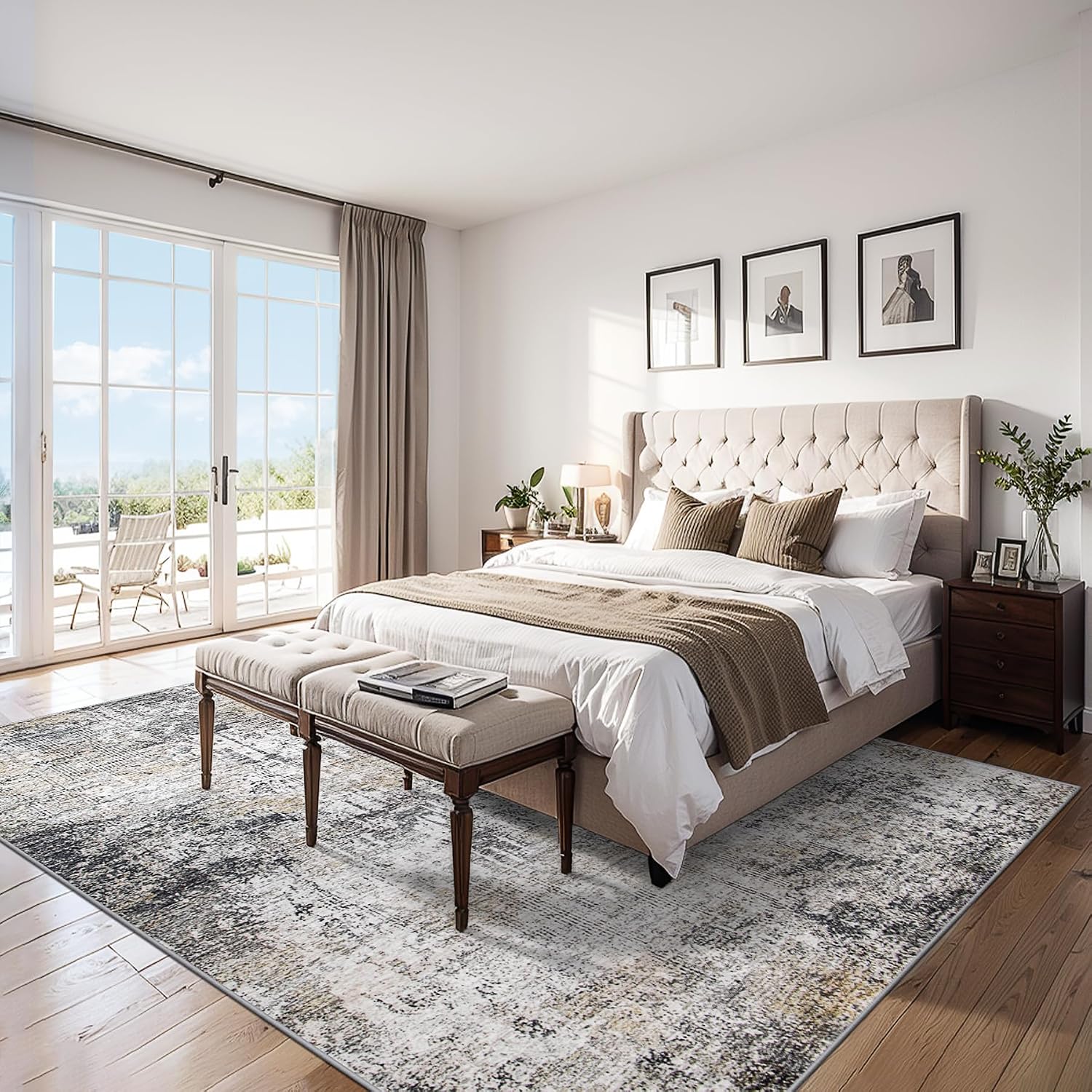 Detalle de 6x9 Washable Modern Abstract Area Rug