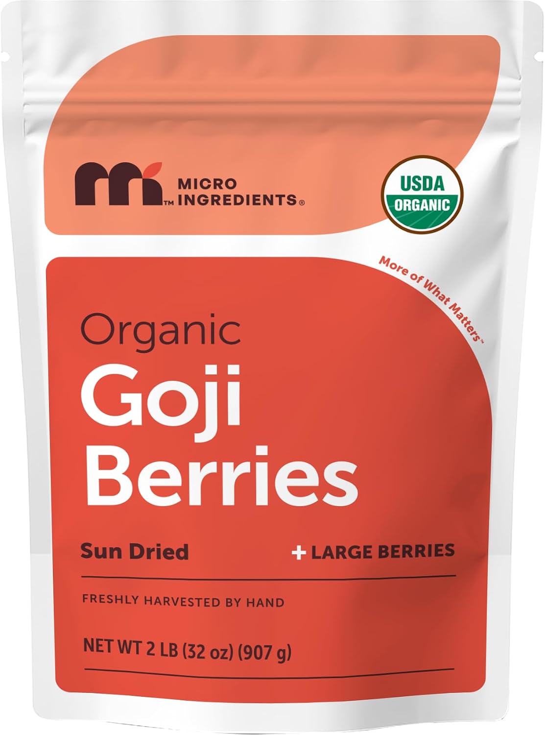 Detalle de Micro Ingredients GOJ-Parent Organic Goji Berries, 32 oz Sun-Dried Whole Fruit