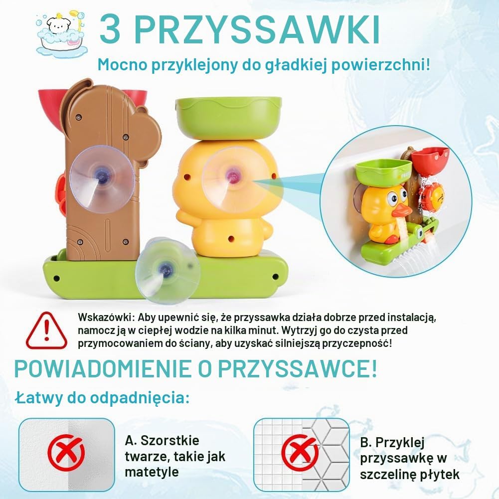 Detalle 2 de AUAUY 5751928 – zabawka do kąpieli z żółtą kaczką i 3 przyssawkami