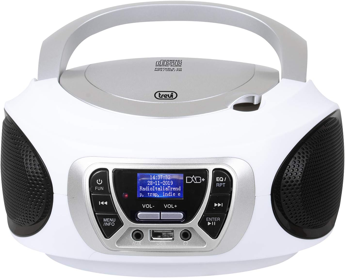 Detalle de Trevi CMP 510 DAB: stereo portatile con radio digitale DAB/DAB+, lettore CD e connettività versatile
