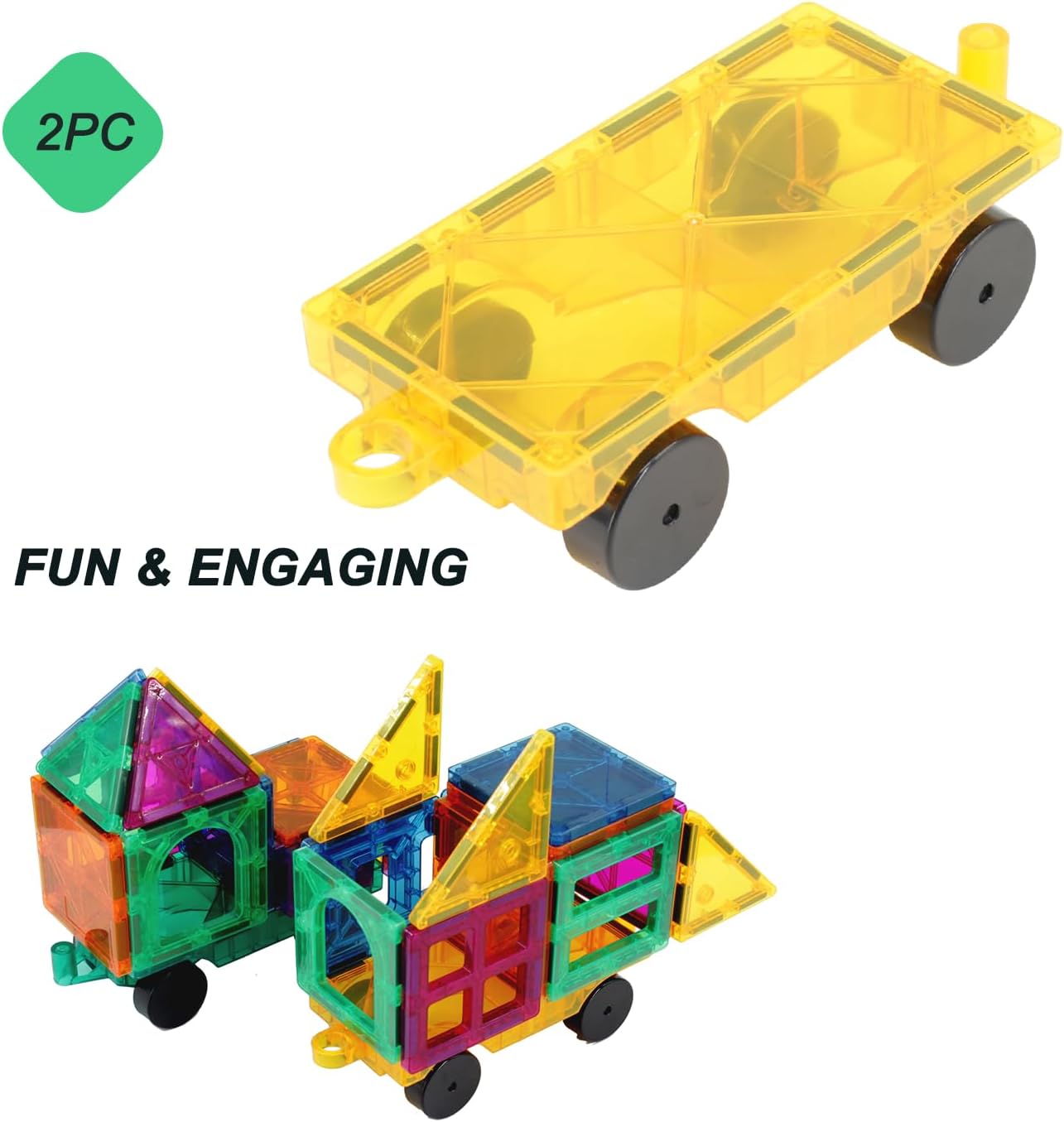 Thumbnail 4 de NEOFORMERS Magnetic Tiles Car Kit 4PCS