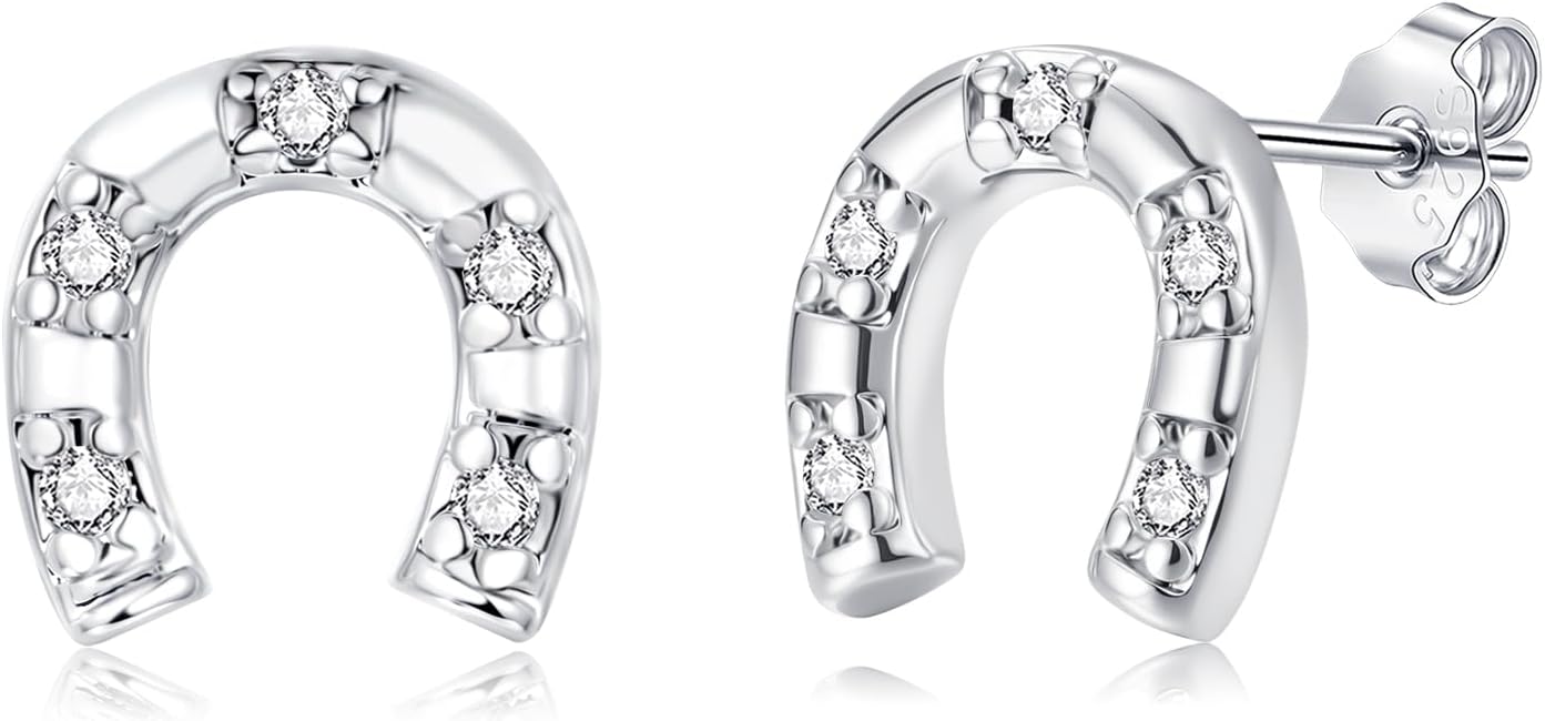 Detalle de Loutade Ohrstecker Silber 925 – hypoallergene 8 mm, Cubic Zirkonia, minimalistisch