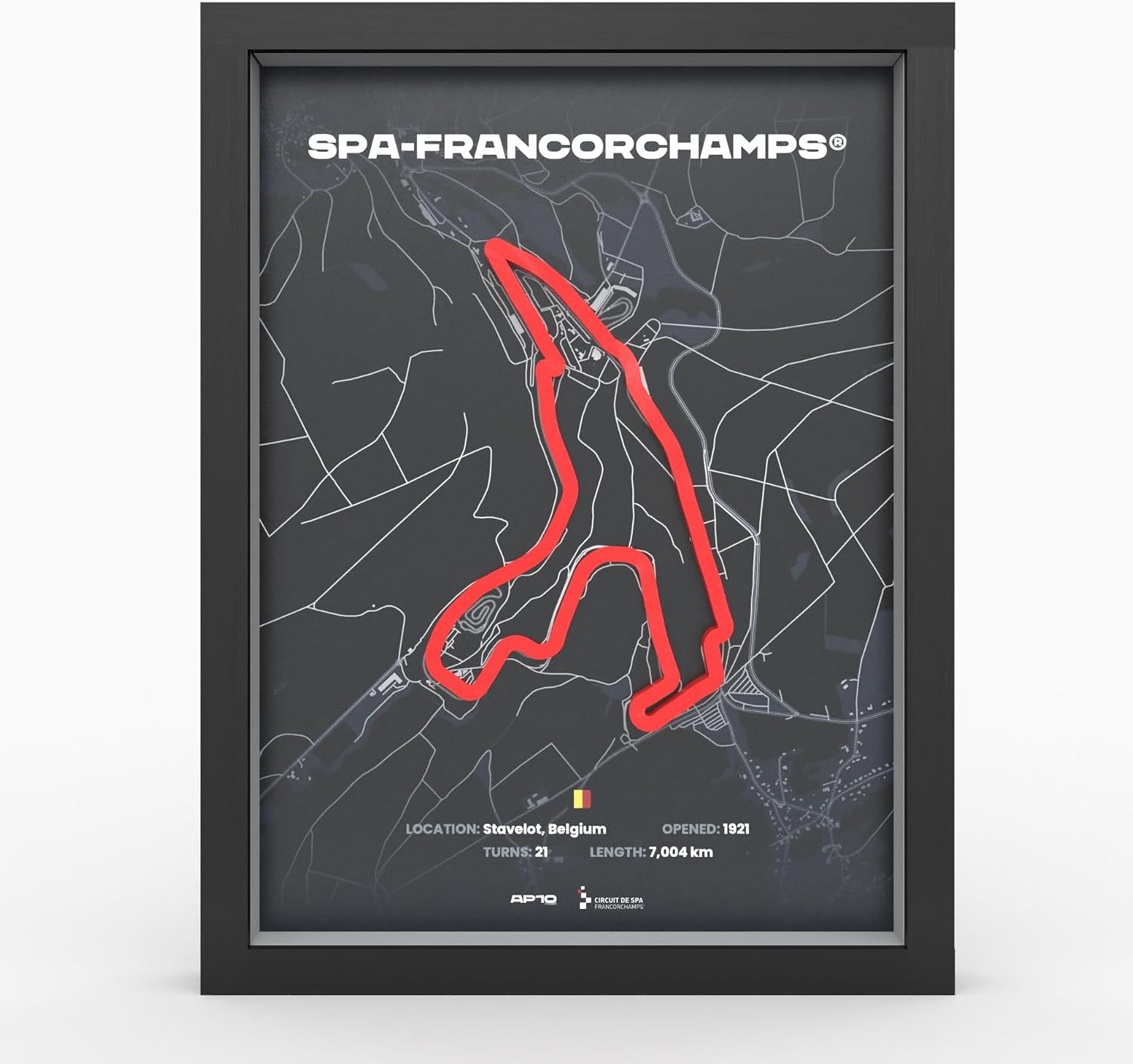 Detalle 1 de A3 Motorsport Poster 3D im Holzrahmen