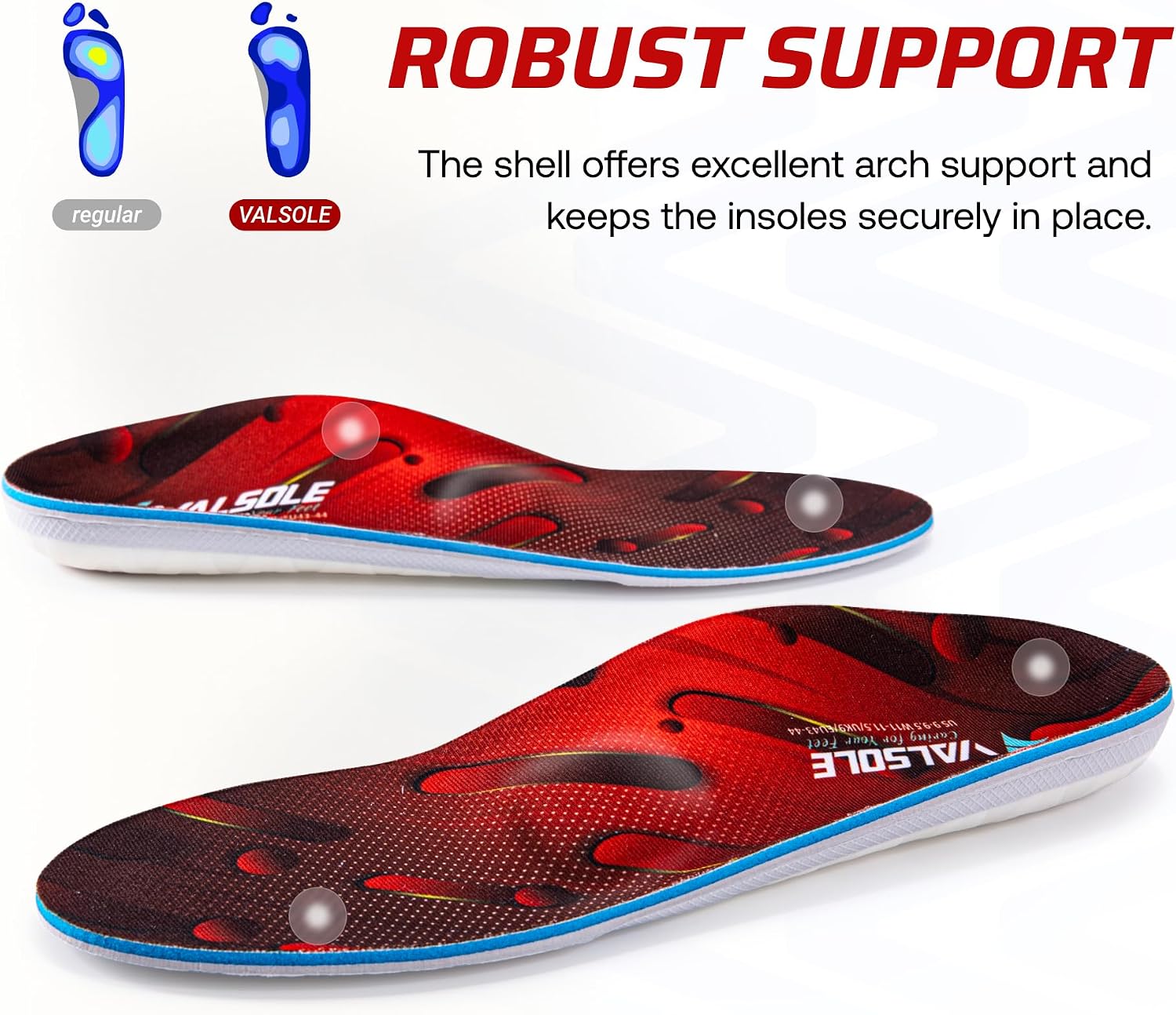 Detalle de VALSOLE Orthotic Insoles for 250+ lbs