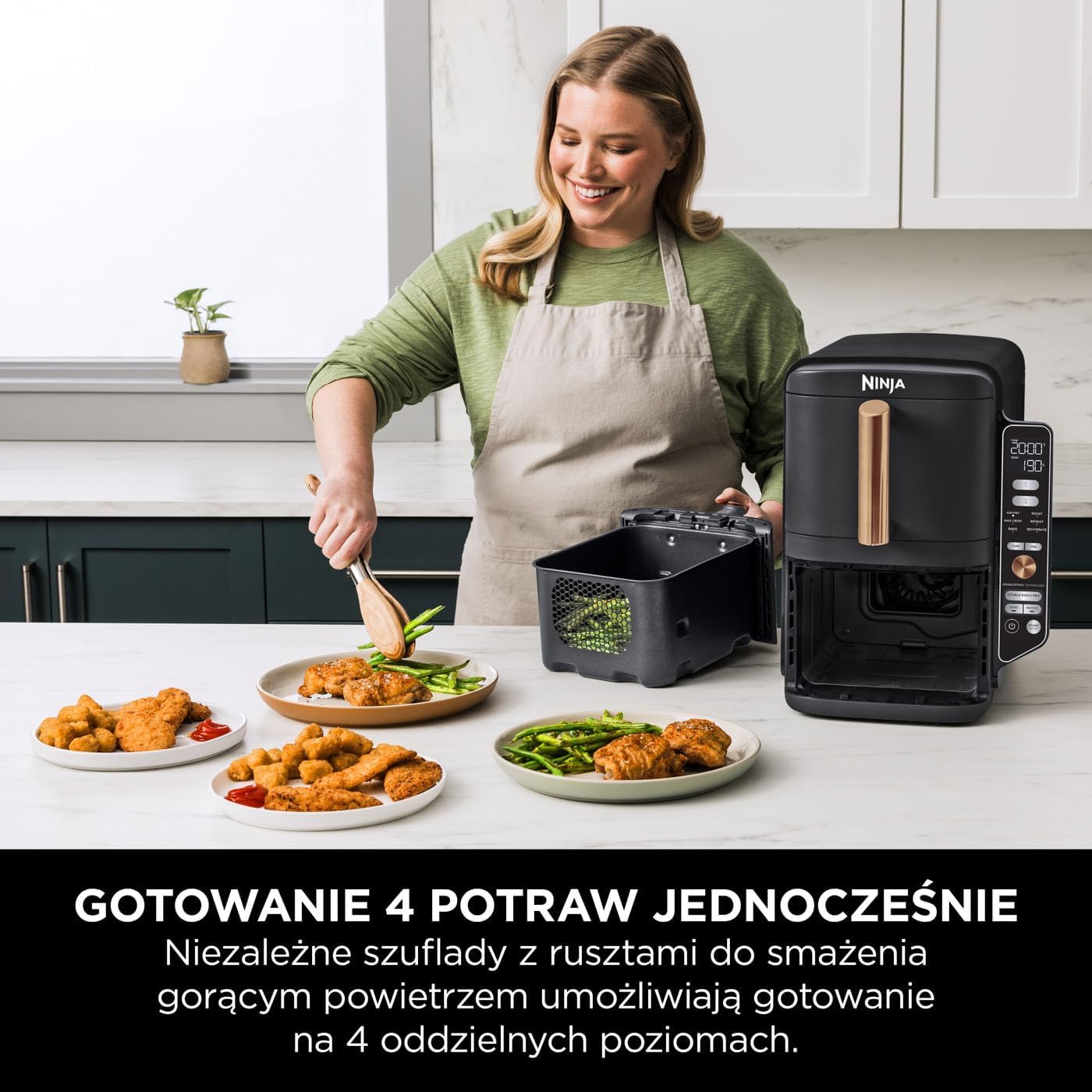 Detalle de Ninja Double Stack XL SL400EUCP – pionowa frytkownica beztłuszczowa 9,5 l