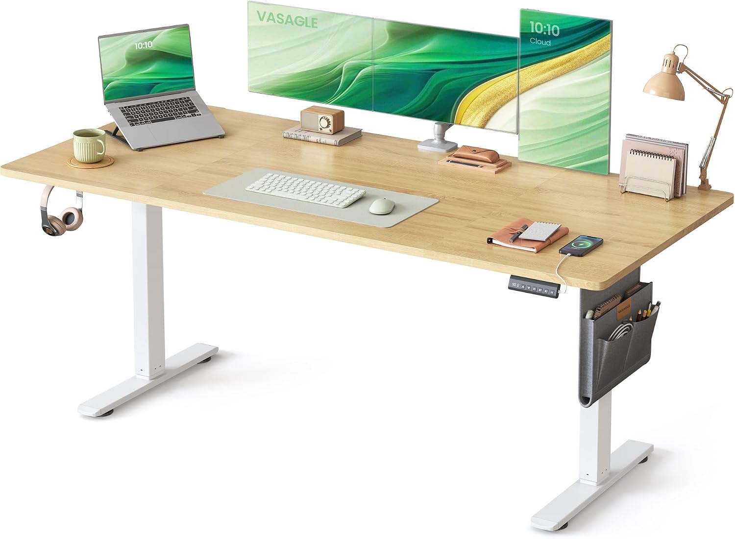 Thumbnail 6 de VASAGLE Electric Standing Desk LSD134B02 (140 x 60 cm) – Height Adjustable