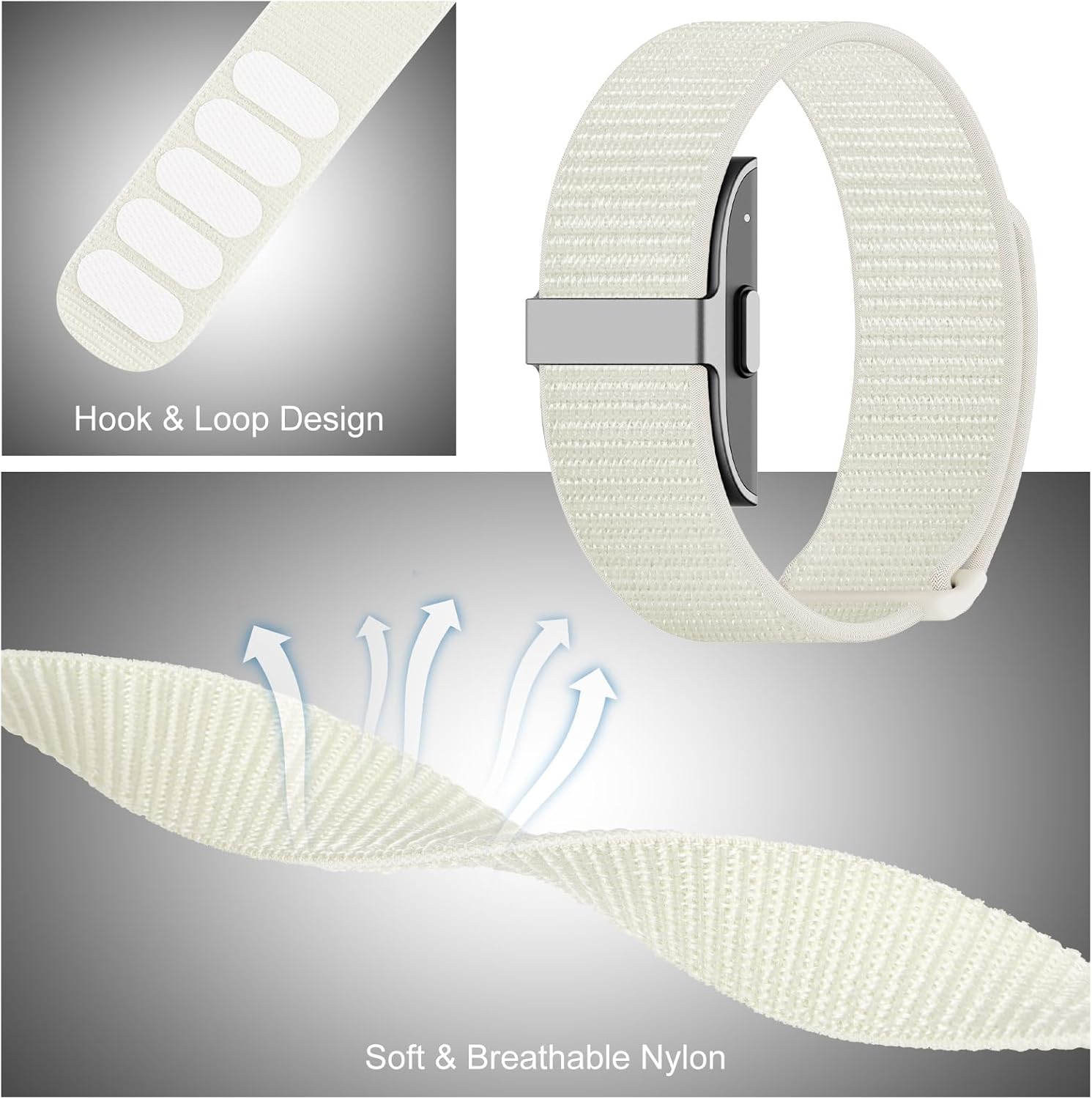 Thumbnail 1 de 2 Pack Replacement Strap for Hume Health Band – Soft Nylon Loop, Breathable & Quick-Release