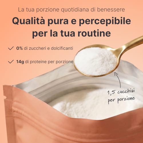 Detalle de SHEKO Collagene Idrolizzato in Polvere – Bovino Tipo 1, 2 e 3 – 450 g