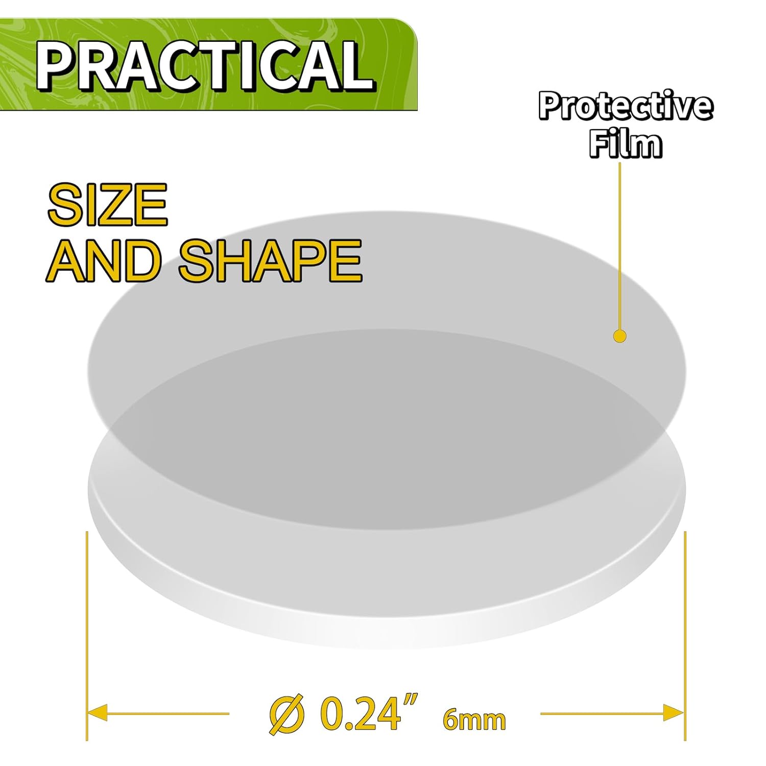 Detalle 2 de Piteno DS1200 Clear Double-Sided Adhesive Dots, 1,200 Count, 6mm