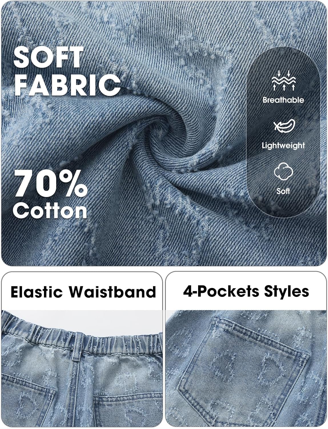 Detalle de EXLURA Barrel Jeans Cotton Blend