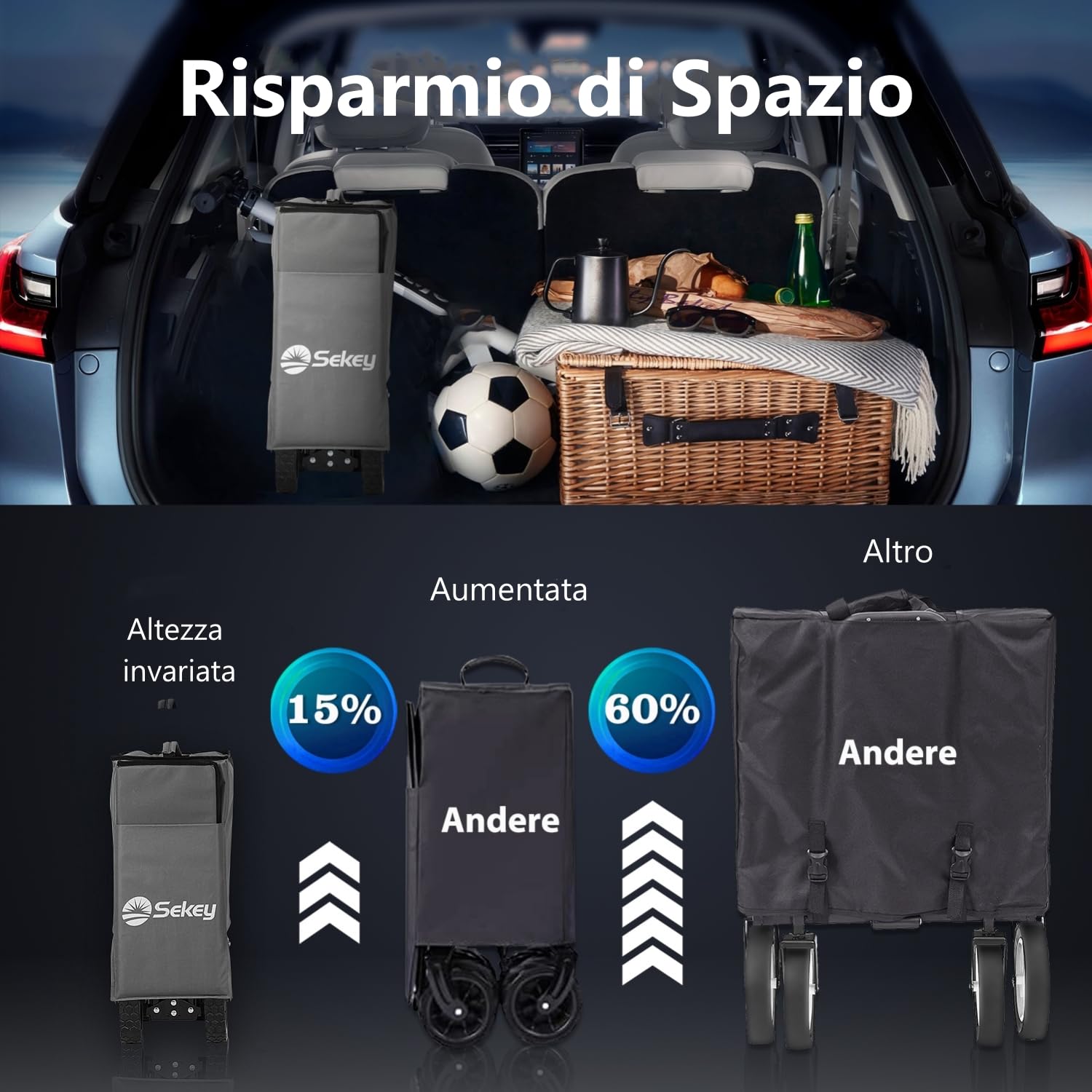 Thumbnail 4 de Sekey XXL Plus Carrello Pieghevole 200L 150kg