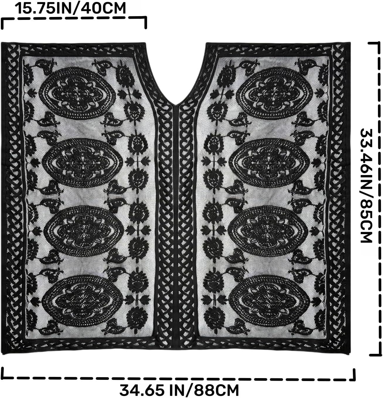 Thumbnail 5 de Sexy Elegant Lace Beach Cover Up 37.8in