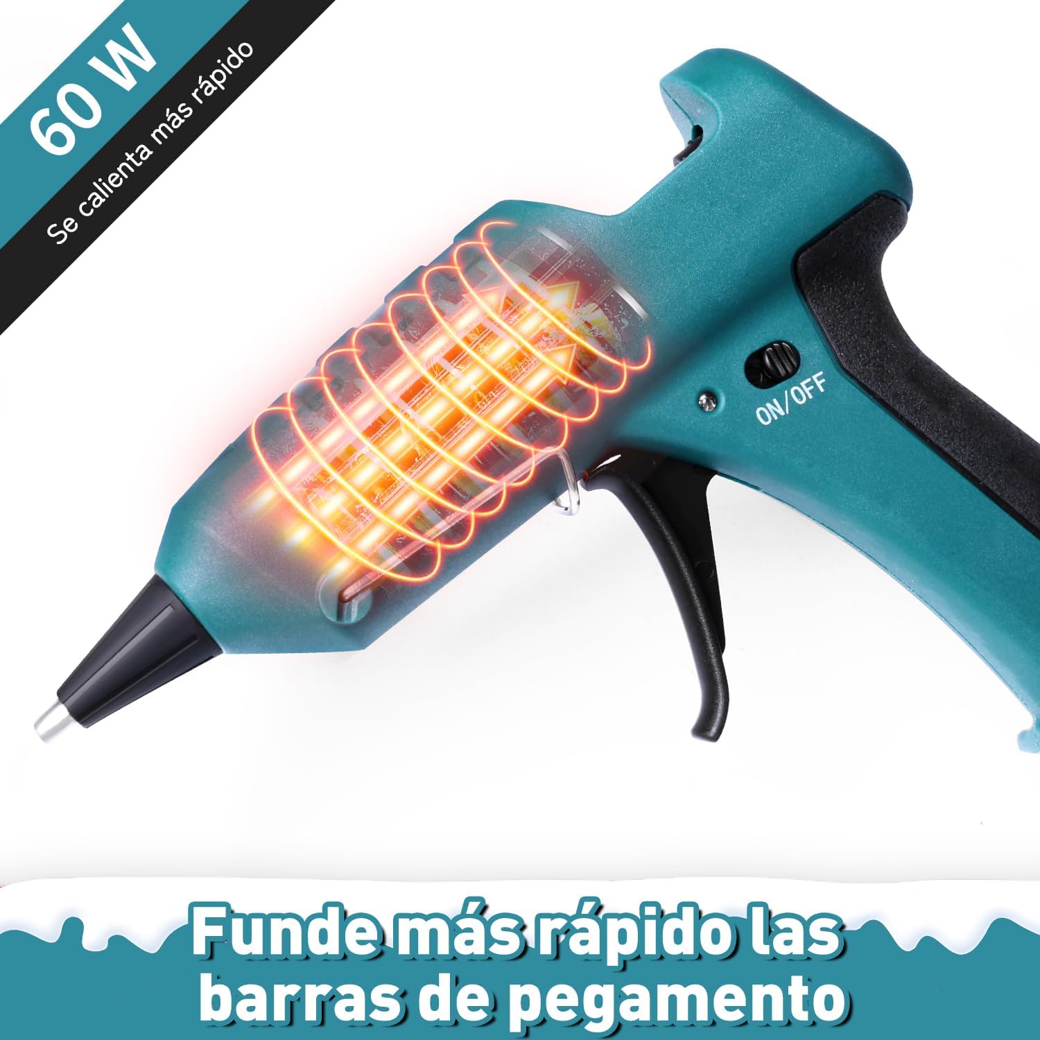 Thumbnail 1 de MAXDONE Pistola Silicona Caliente 60W con 50 barras