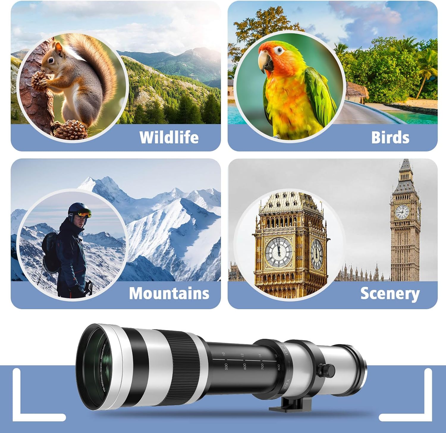 Thumbnail 6 de 420-800mm f/8.3 Super Telephoto Lens for Canon EF/EF-S – Full-Frame Manual Zoom, White