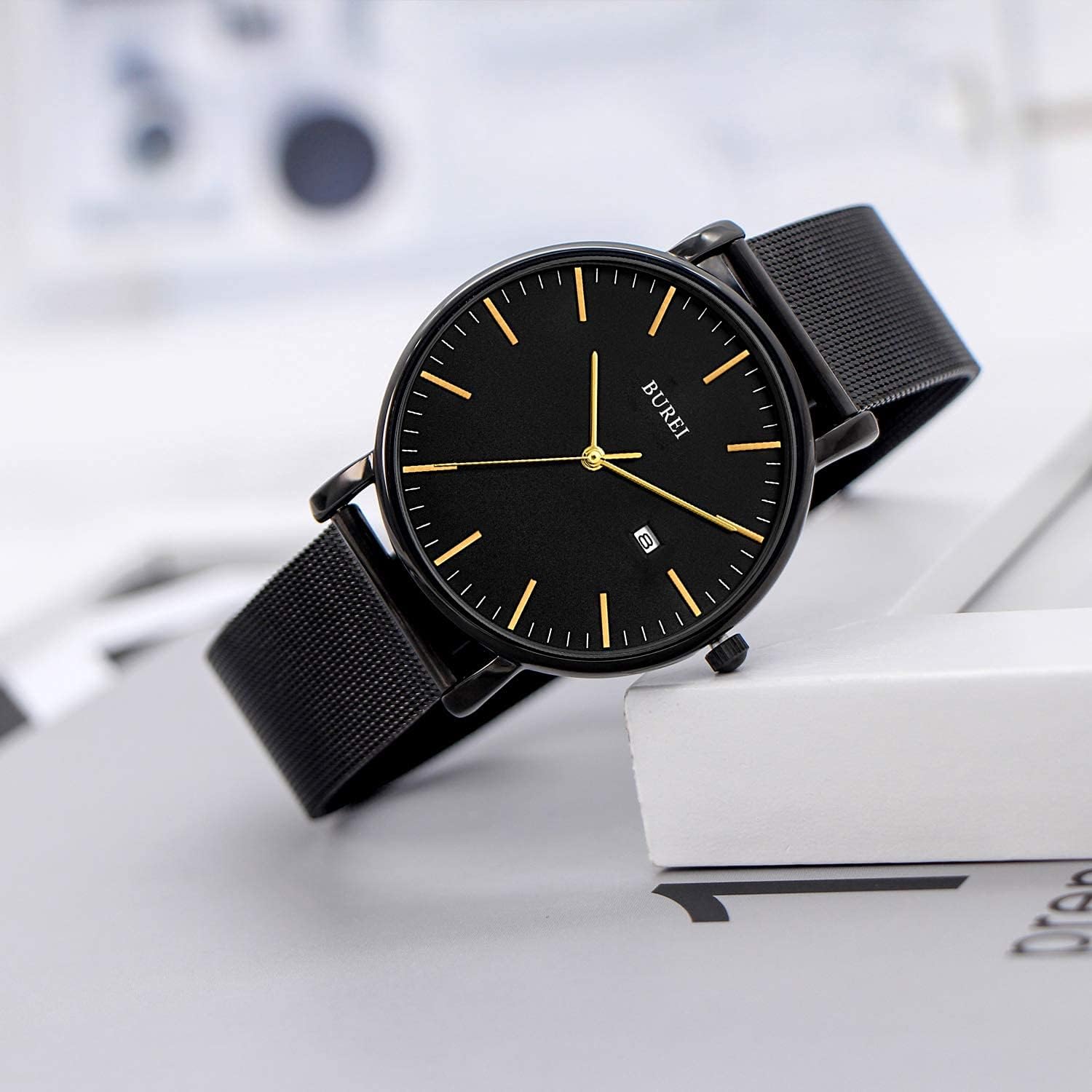 Thumbnail 2 de BUREI Montre Homme Minimaliste Classy Date 3ATM