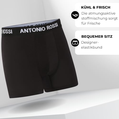 Detalle de AN T O N I O R O S S I 12er-Pack Boxershorts Herren – Baumwolle, Stretch-Bund