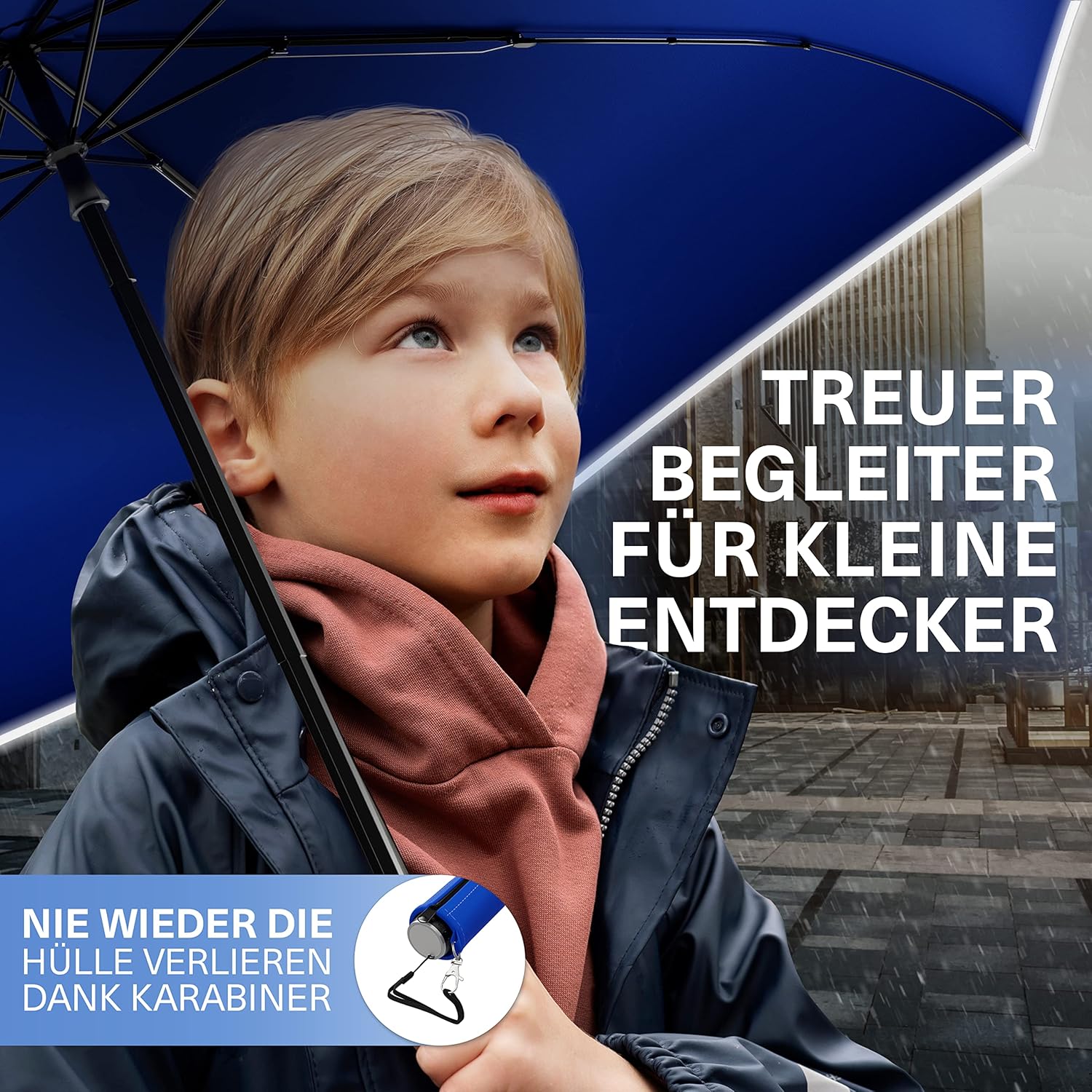 Thumbnail 3 de STYNGARD Stockhom Regenschirm für Kinder mit Reflektoren – sicherer Schulweg, kompakt und kinderfreundlich