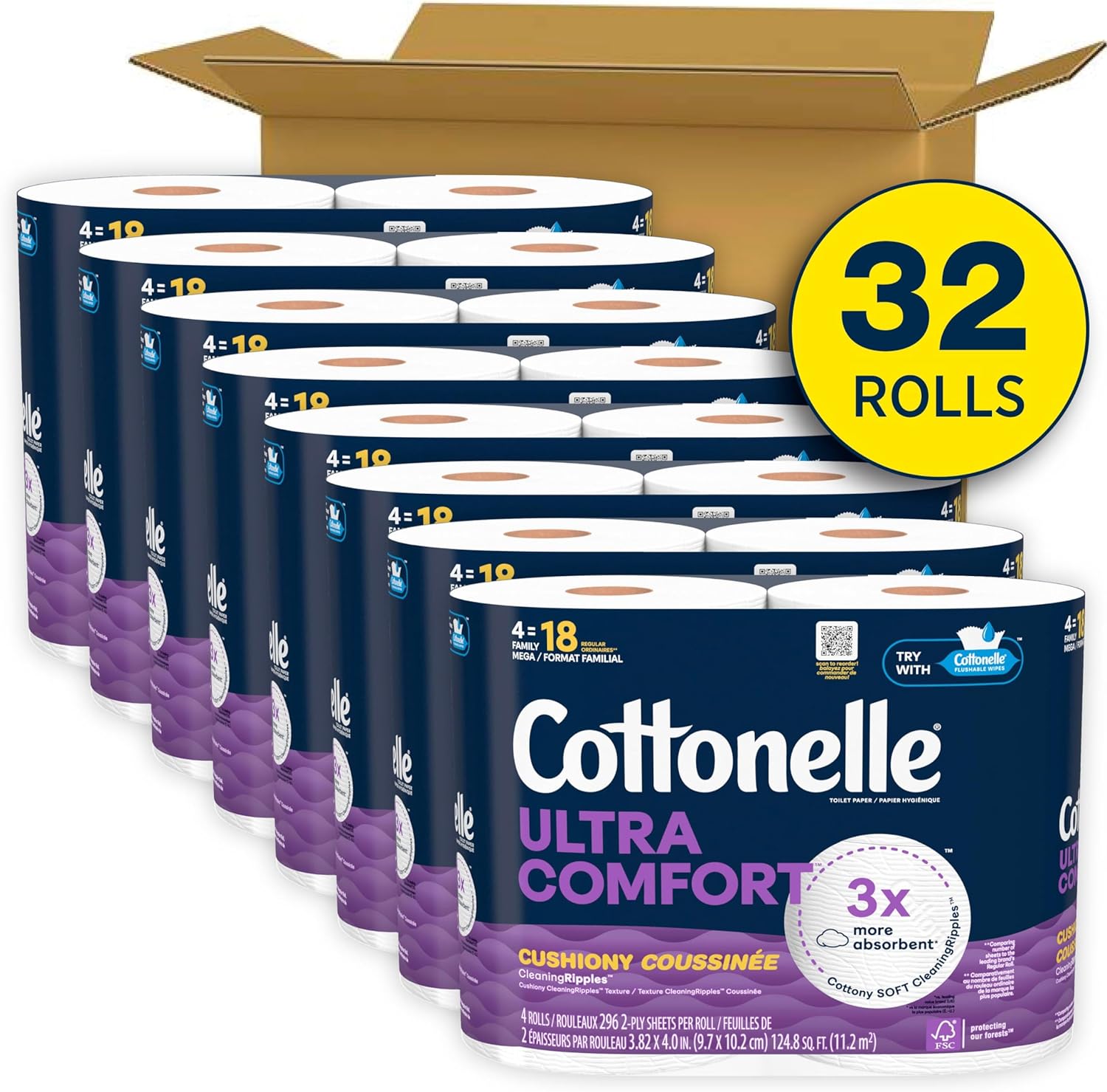 Detalle 2 de Cottonelle Ultra Comfort Toilet Paper, 144 rolls 🧻