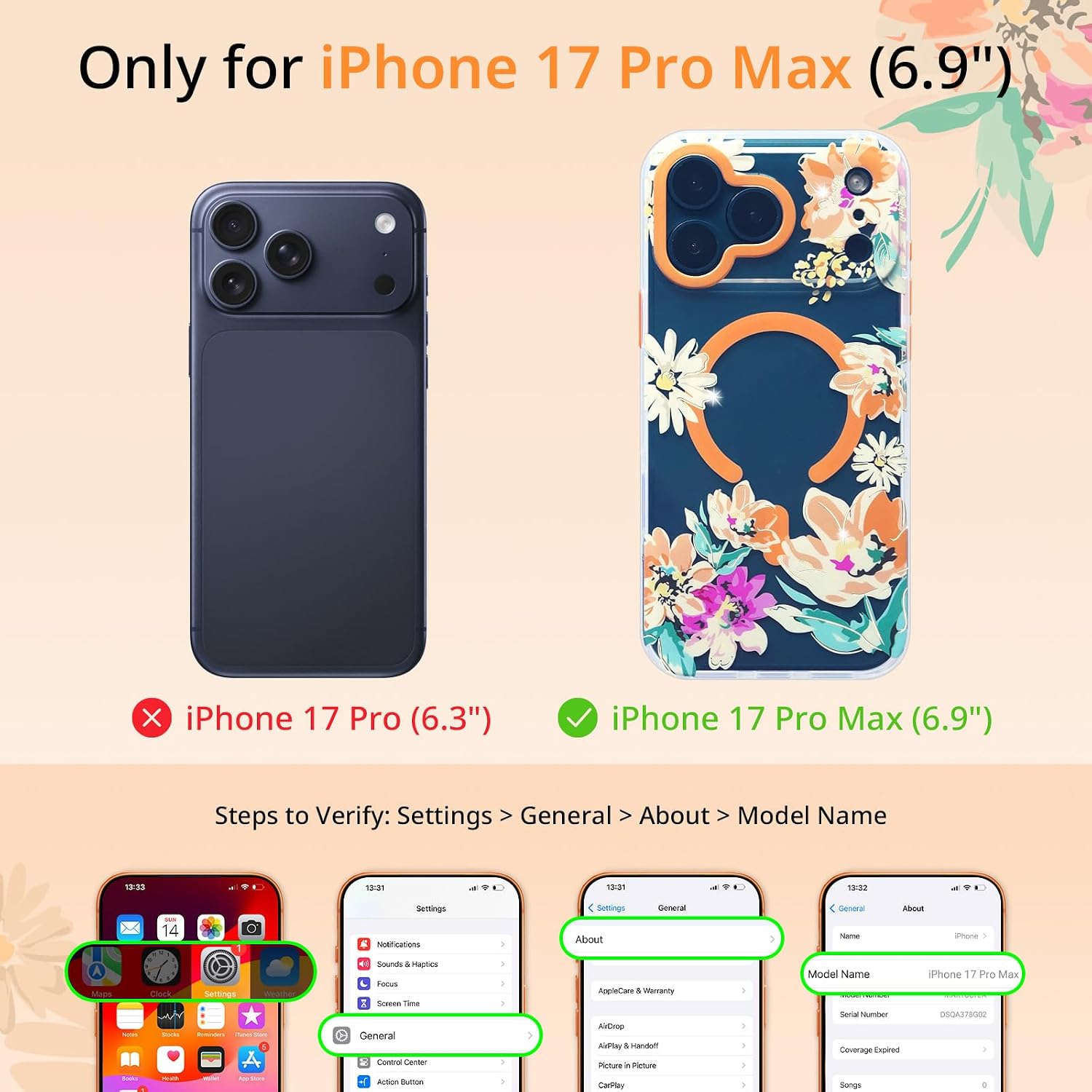 Detalle 1 de YeLoveHaw Clear Magnetic Case for iPhone 17 Pro Max