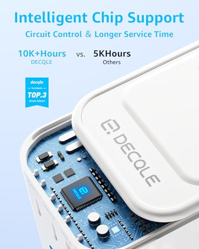 Thumbnail 6 de decqle Universal Travel Adapter for International Travel - EU UK US AU JP