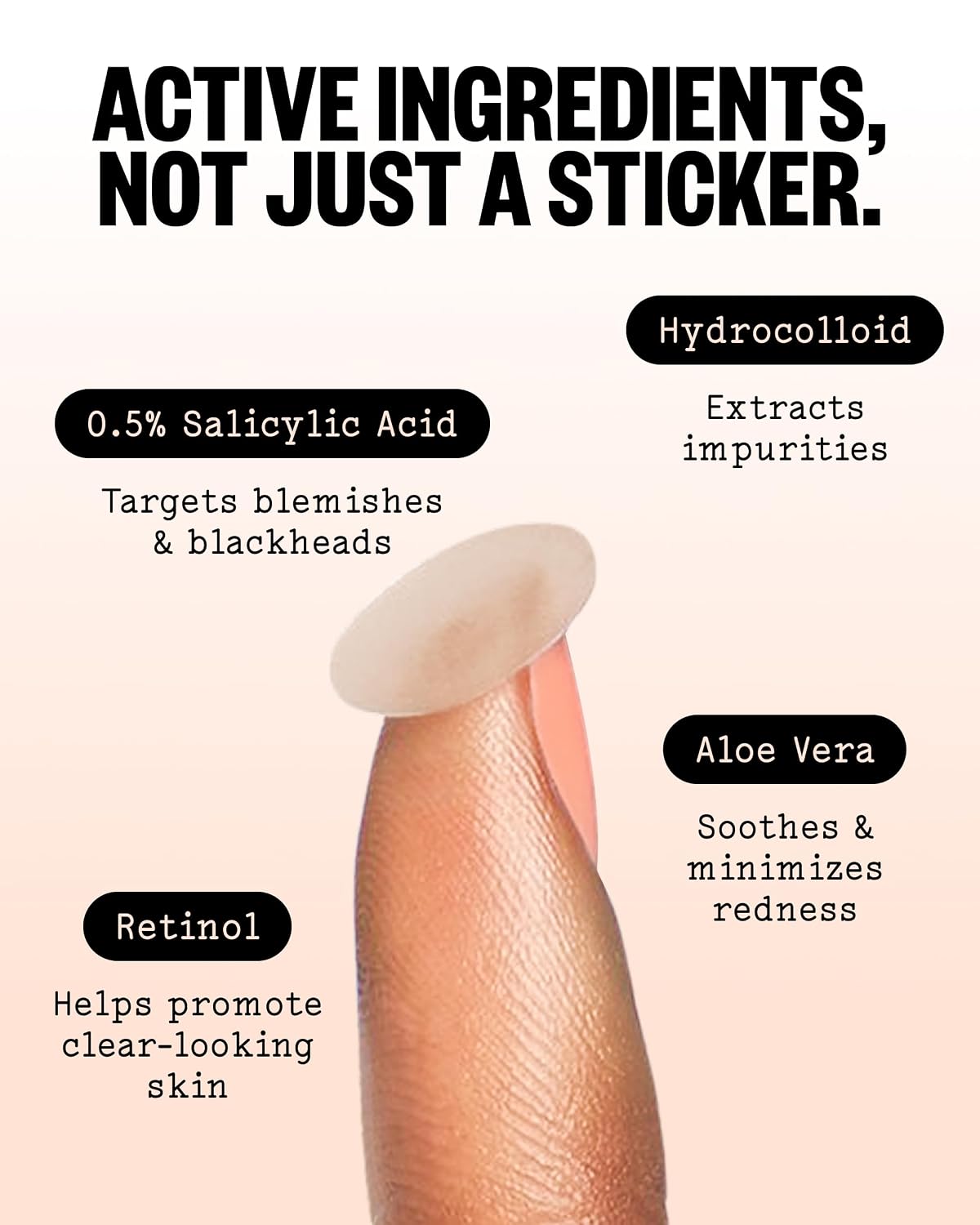 Thumbnail 4 de PEACE OUT Acne Healing Dots, 40 ct Hydrocolloid Patches with Salicylic Acid + Retinol
