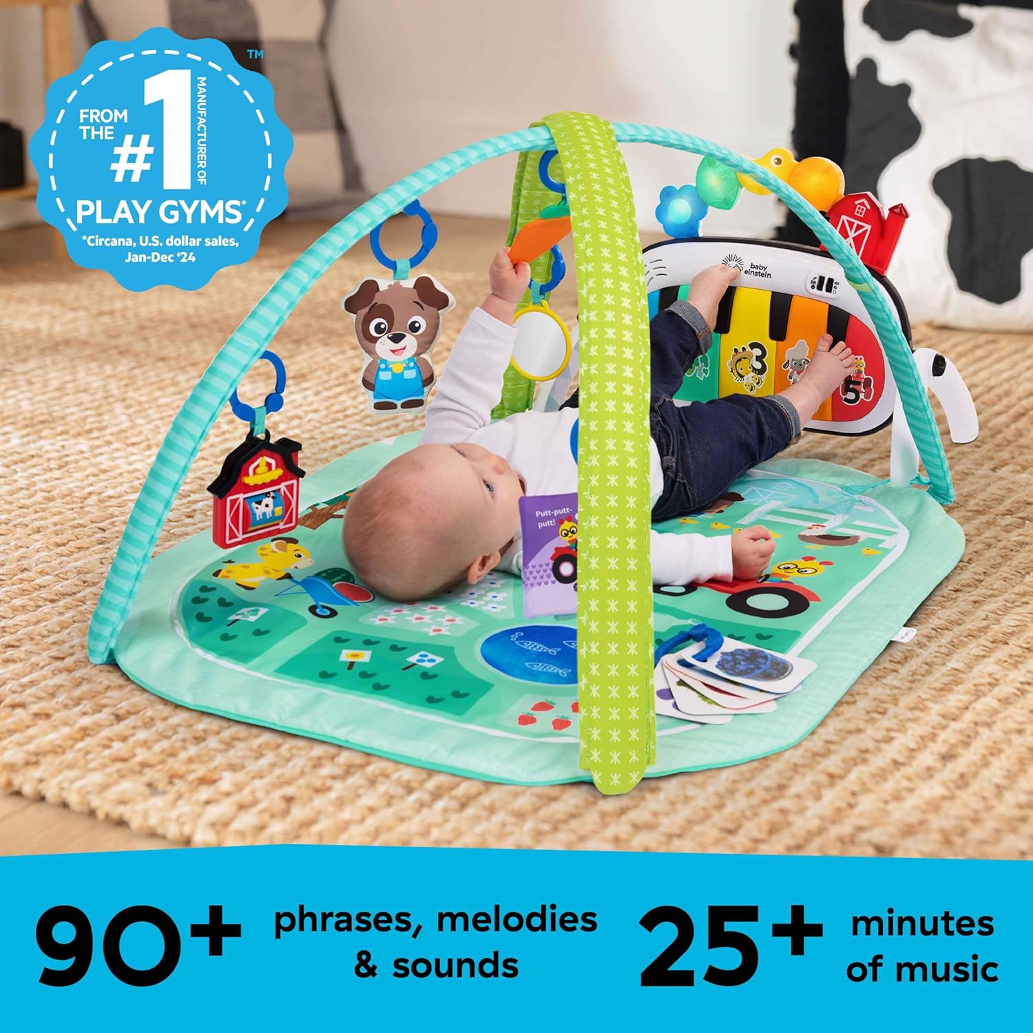 Detalle de Baby Einstein Farm Explorers 4-in-1 Kickin’ Tunes Musical Meadow Gym