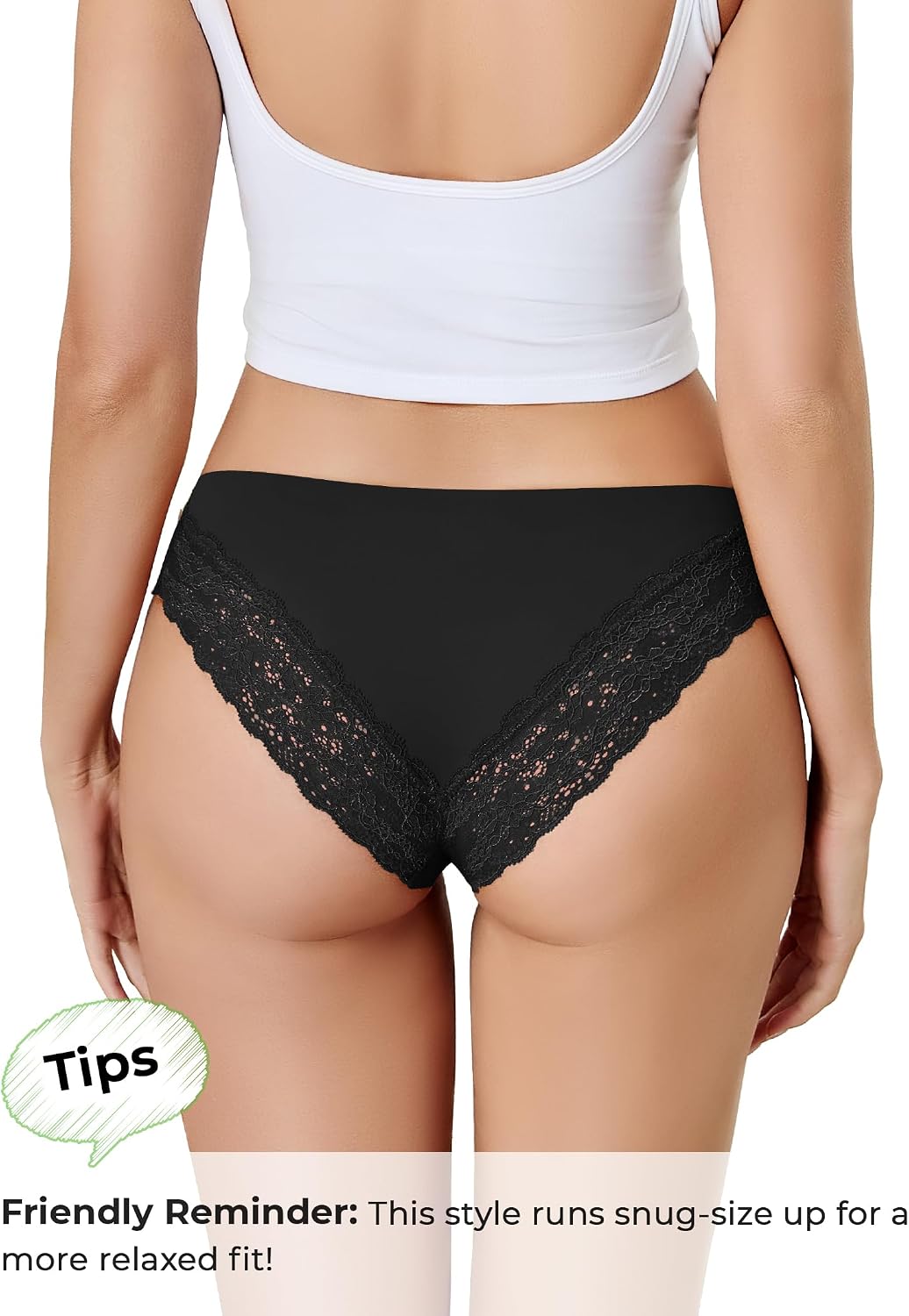 Thumbnail 2 de VOENXE majtki damskie bikini, koronkowe, miękkie i elastyczne, 5-pak