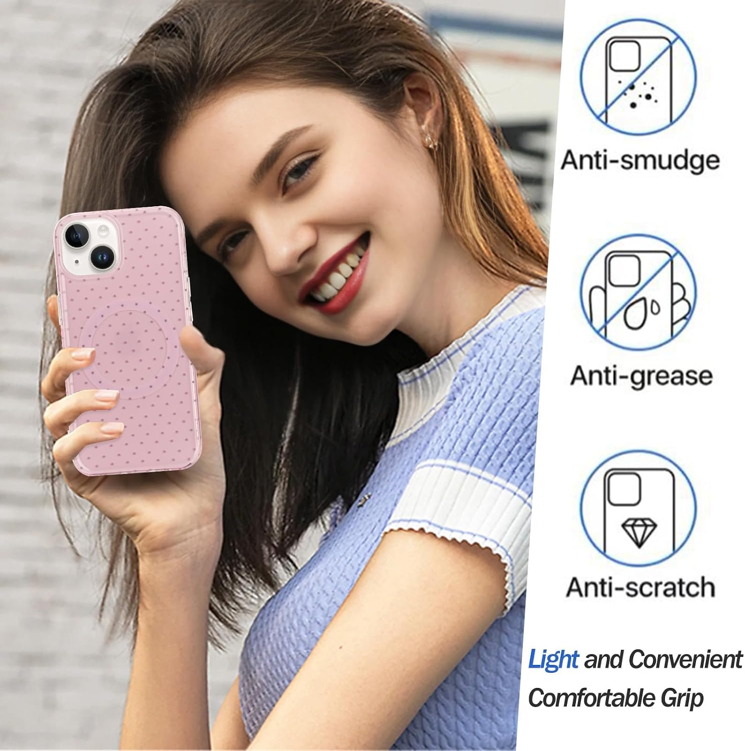 Detalle de Urarssa Magnetic Phone Case for iPhone 15
