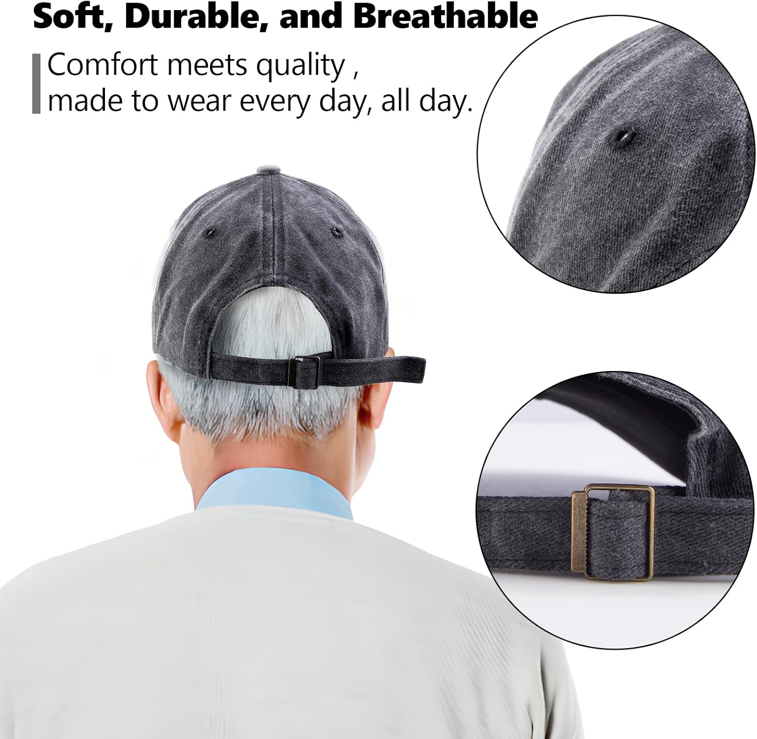 Thumbnail 1 de Belillpipi 50th Birthday Baseball Cap for Men – 1975 Cotton Vintage-Style Hat with Embroidered Front
