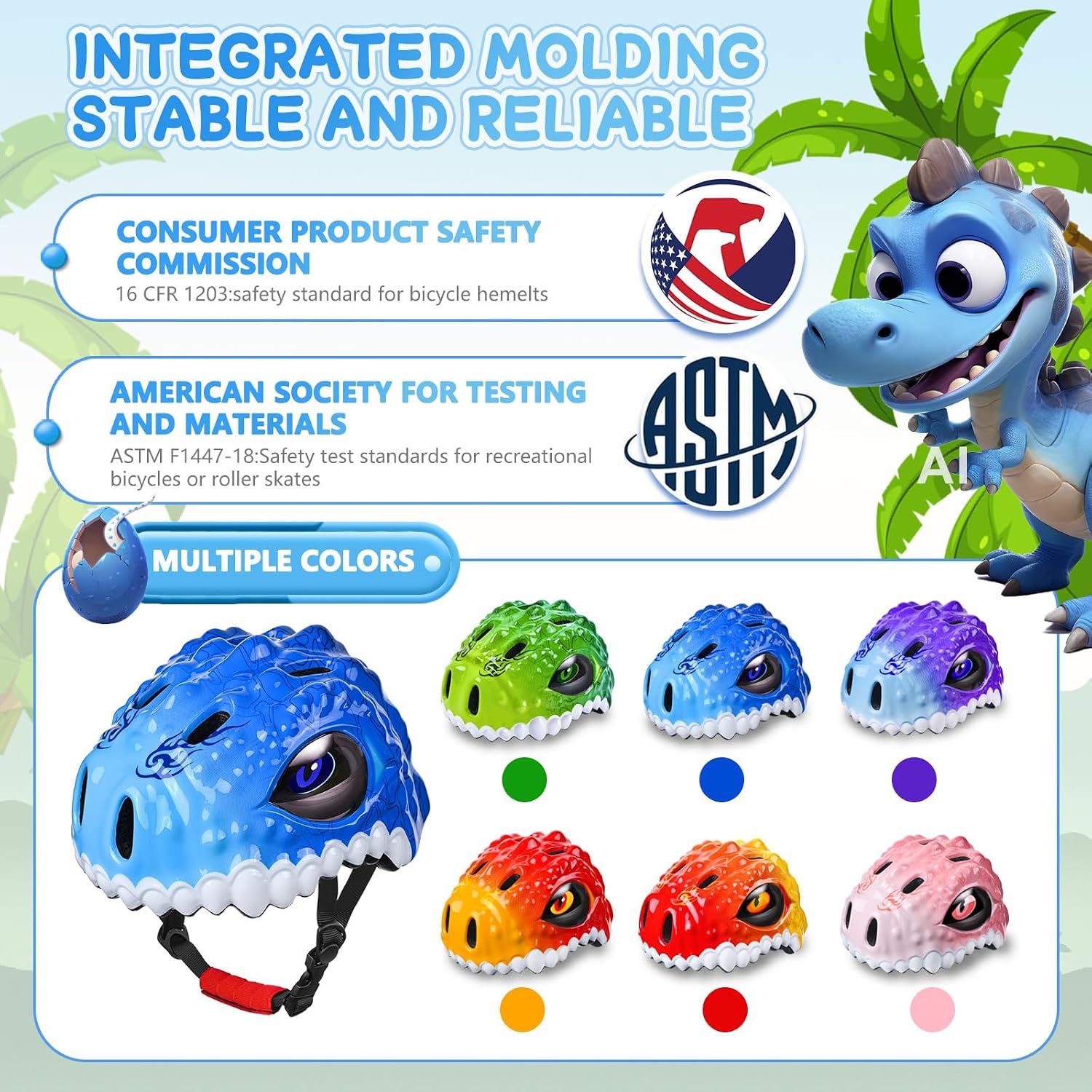 Detalle 2 de Safuty1st SFT-B032 Kids’ Bike Helmet Set with Adjustable Fit and Protective Pads