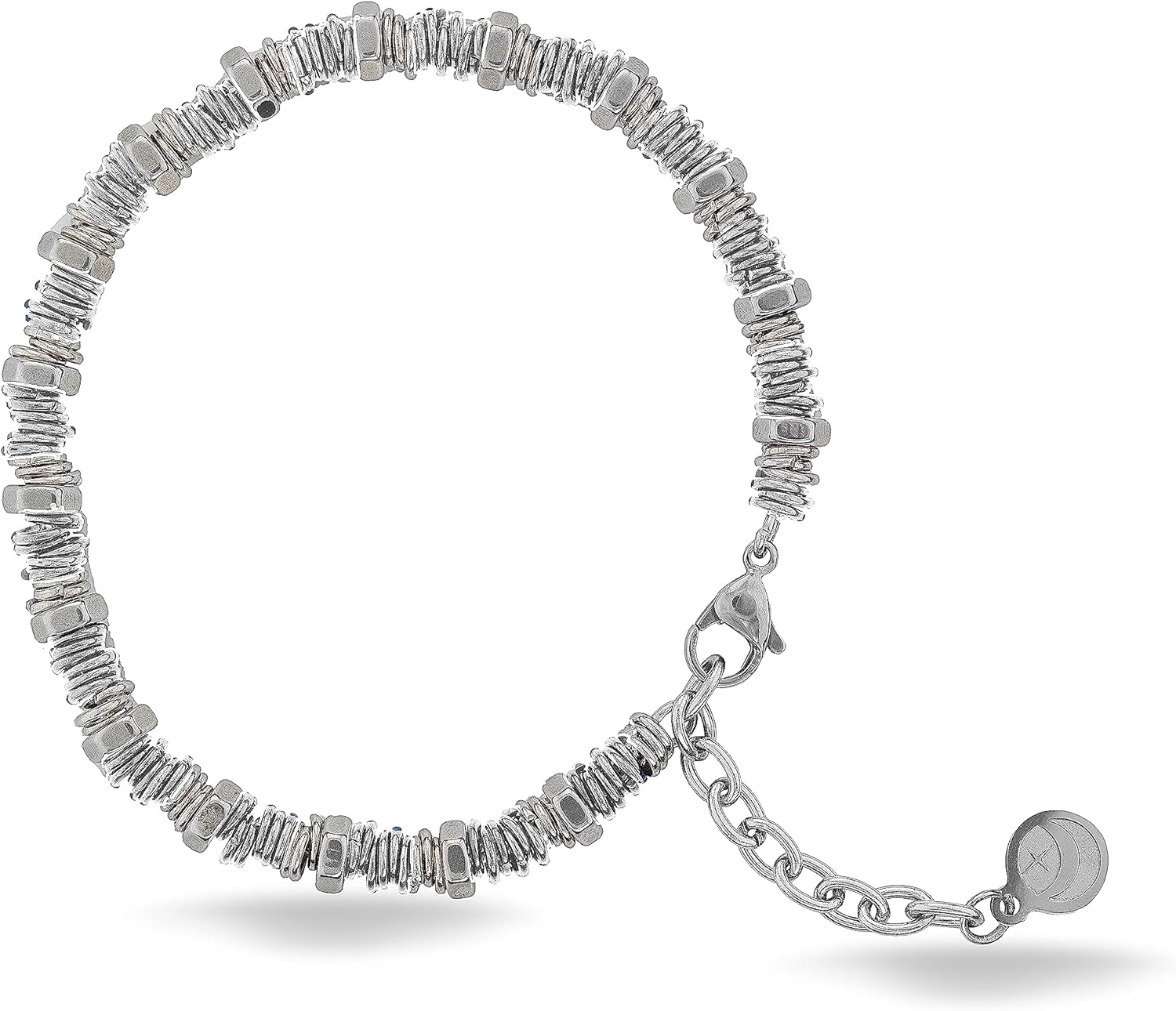 Thumbnail 6 de inSCINTILLE Bracciale Uomo Acciaio Rondelle e Bulloni – Regolabile 18-22 cm, Confezione Regalo Inclusa