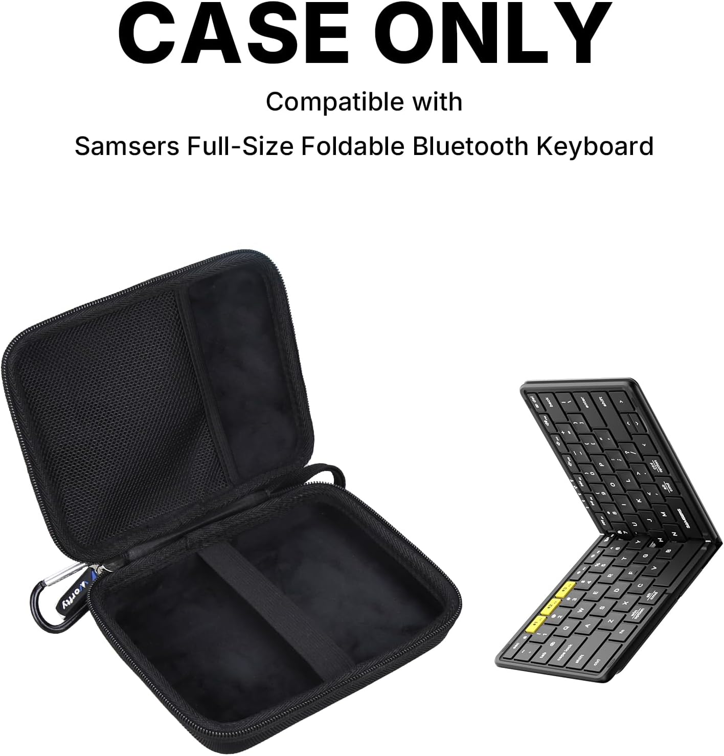 Detalle de worfty Q486 Hard EVA Case for Samsers KF08S/KF08X Foldable Keyboard