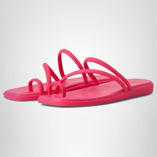 Detalle de Crocs Women's Miami Toe Loop Sandals in Dragon Fruit (UK 9)