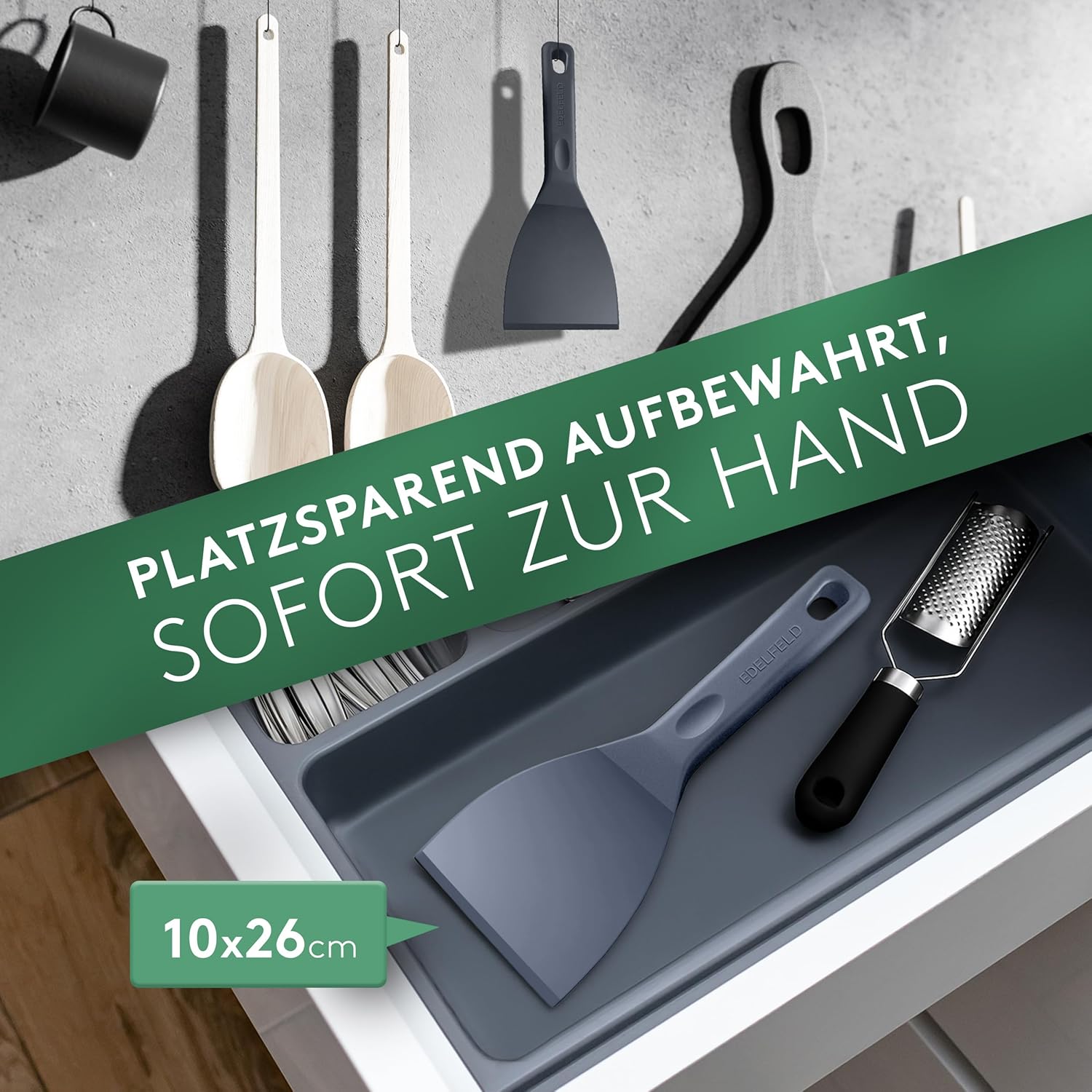 Thumbnail 6 de Edelfeld flexibler Pizzateigspachtel mit Antihaftbeschichtung (10 cm) – spülmaschinengeeignet, lebensmittelecht