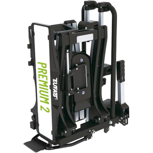 Detalle de EUFAP 11521 Fahrradträger PREMIUM 2 – E‑Bike geeignet, komplett vormontiert, Diebstahlschutz, 2 Fahrräder