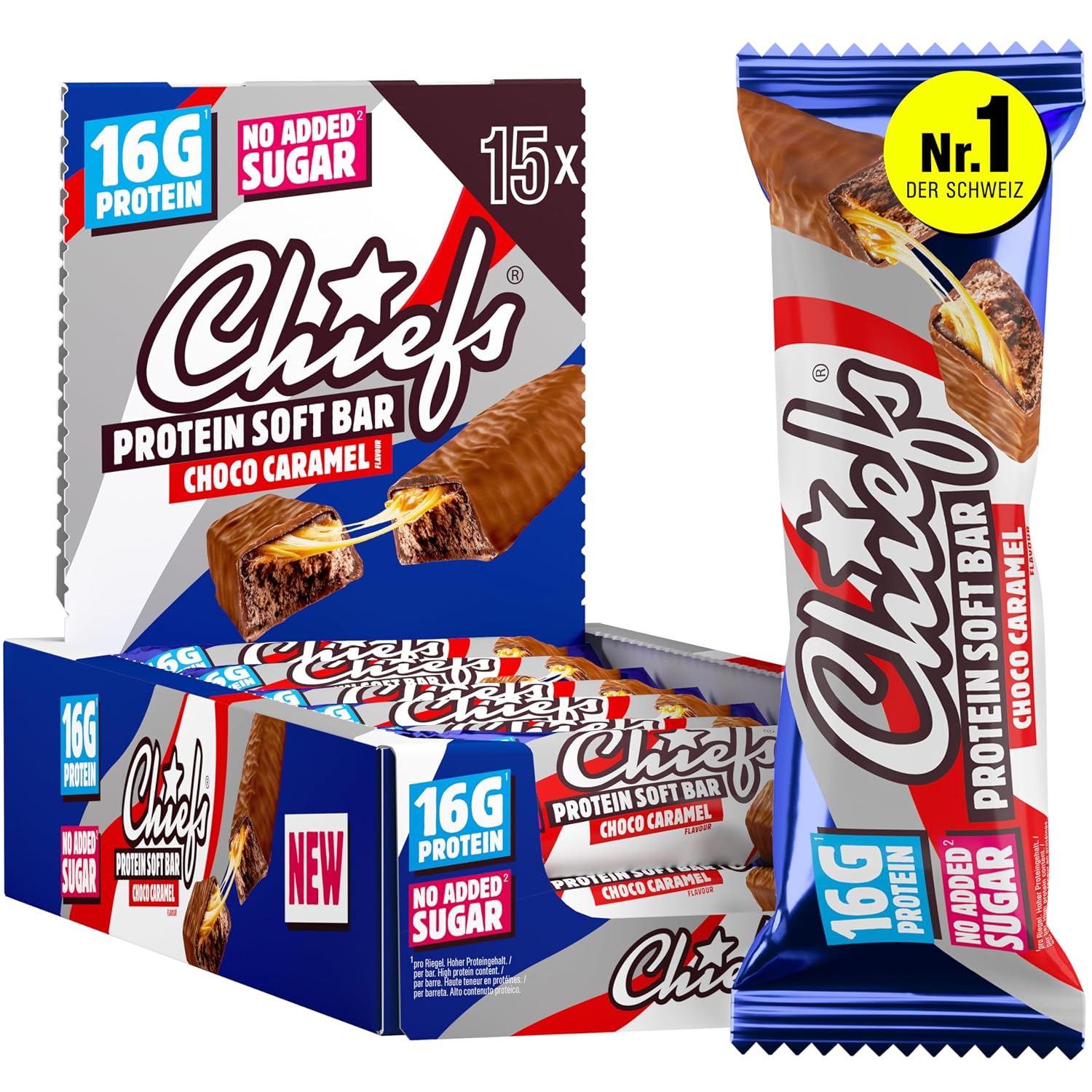 Detalle de CHIEFS Soft Protein Riegel 16 g Eiweiß