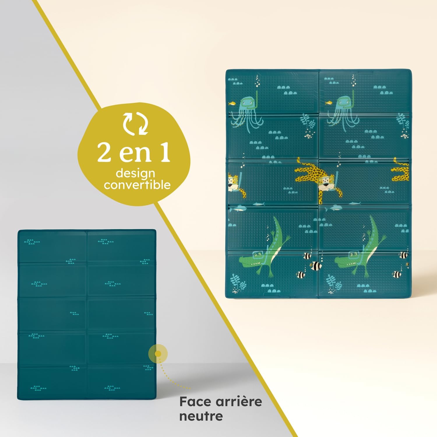 Thumbnail 6 de Laleni tapis d’éveil bébé pliable 120 x 150 x 1 cm, imperméable antidérapant (intérieur/extérieur) motif animalier