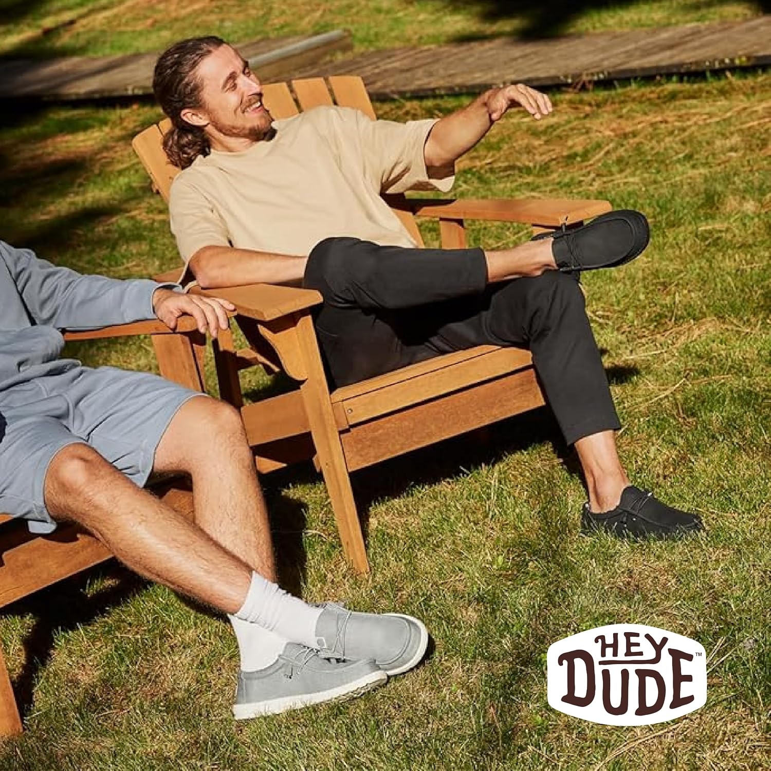 Detalle de Hey Dude Wally Washed Canvas Herren – Slip-On Schuhe im Mokassin-Stil