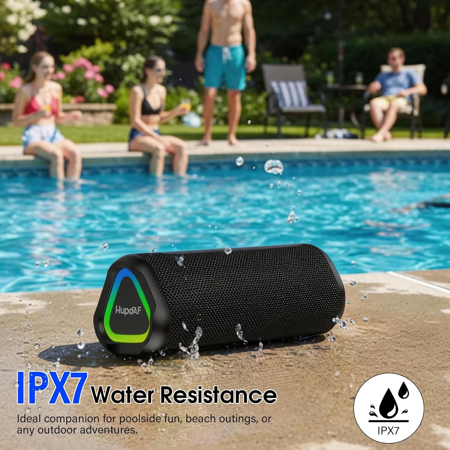 Thumbnail 2 de Hupoaf M18 Magnetic Golf Bluetooth Speaker (20W, IPX7, 20H playtime, RGB lights, TWS pairing)