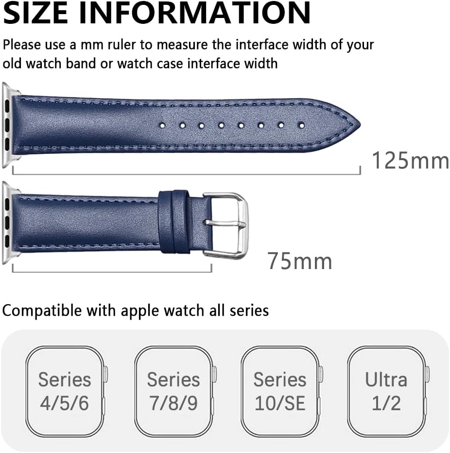 Thumbnail 3 de SZYXMY leather Apple Watch band strap