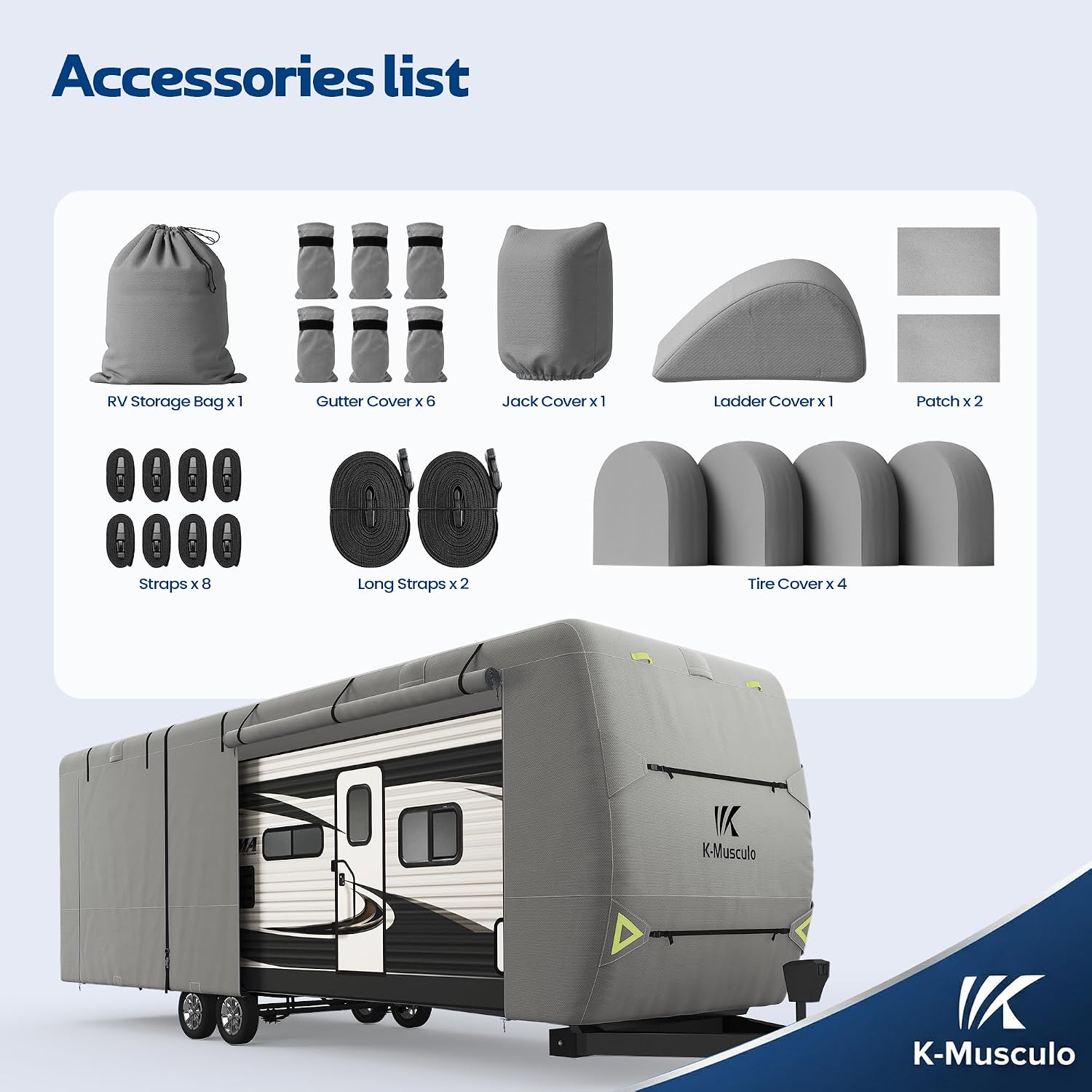 Thumbnail 6 de K-Musculo Travel Trailer Cover, 16–18 ft